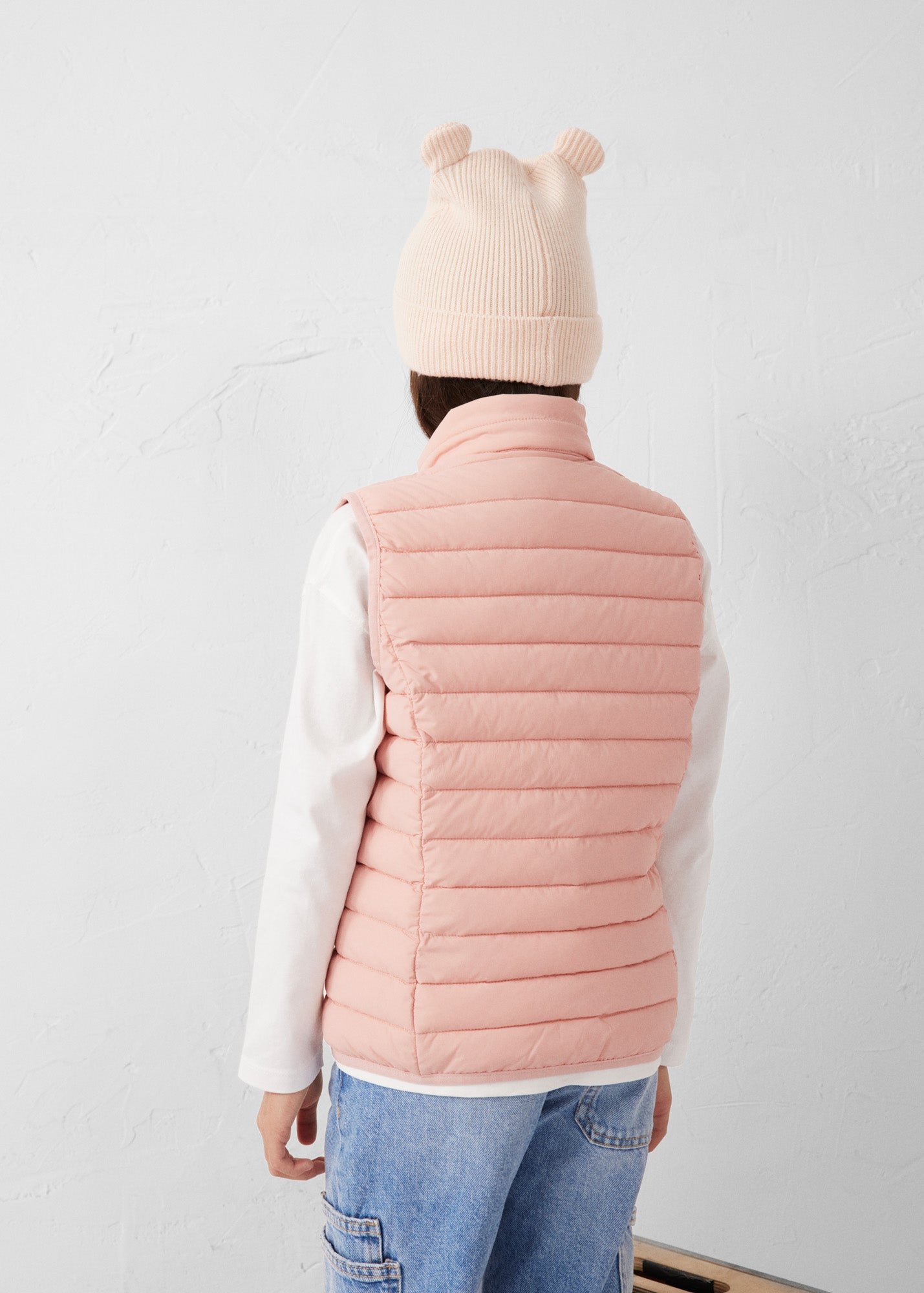 Stretch sleeveless children's down vest Soan JOTT Pink