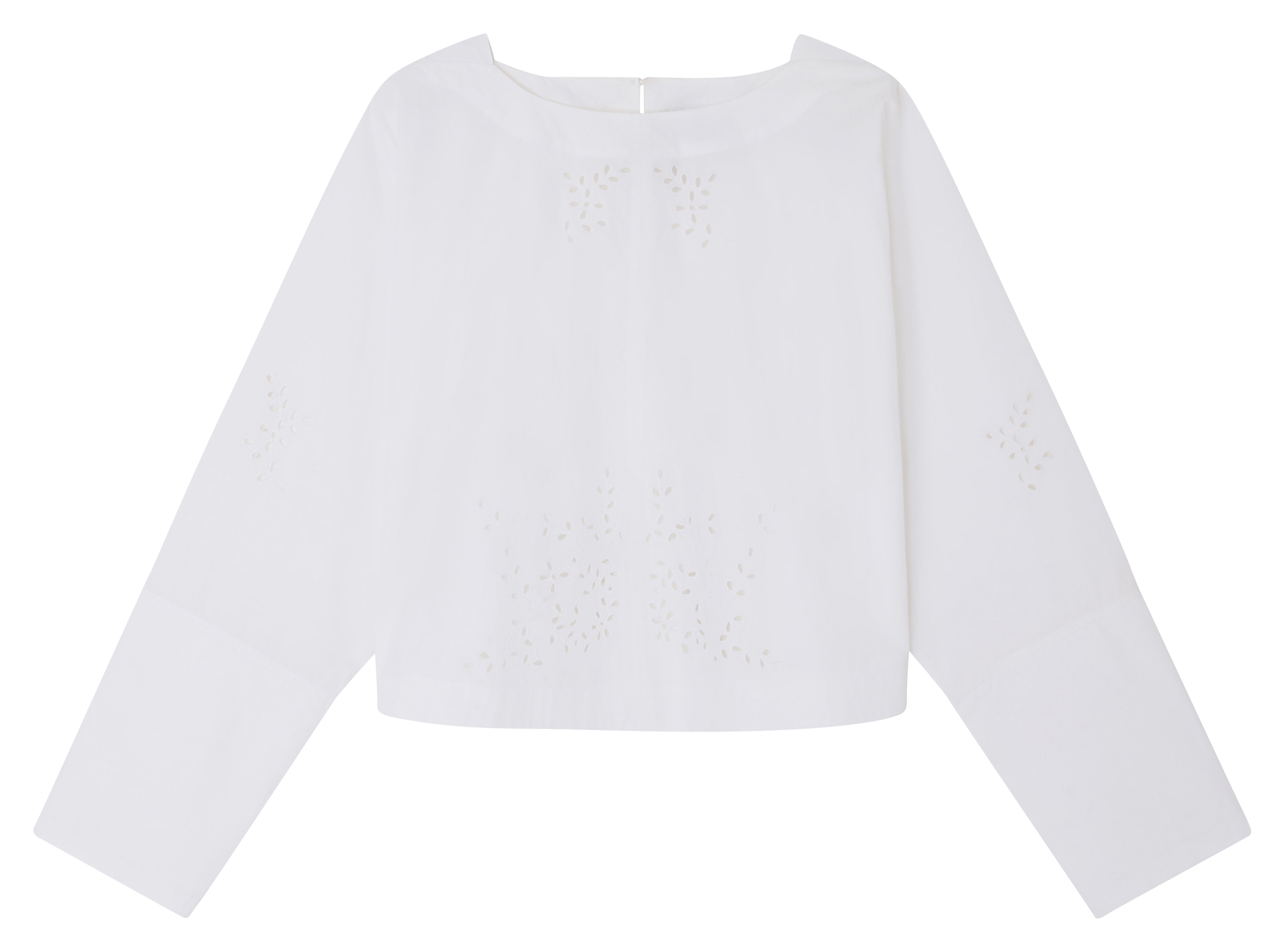 Aimee dotted Swiss top SOEUR White