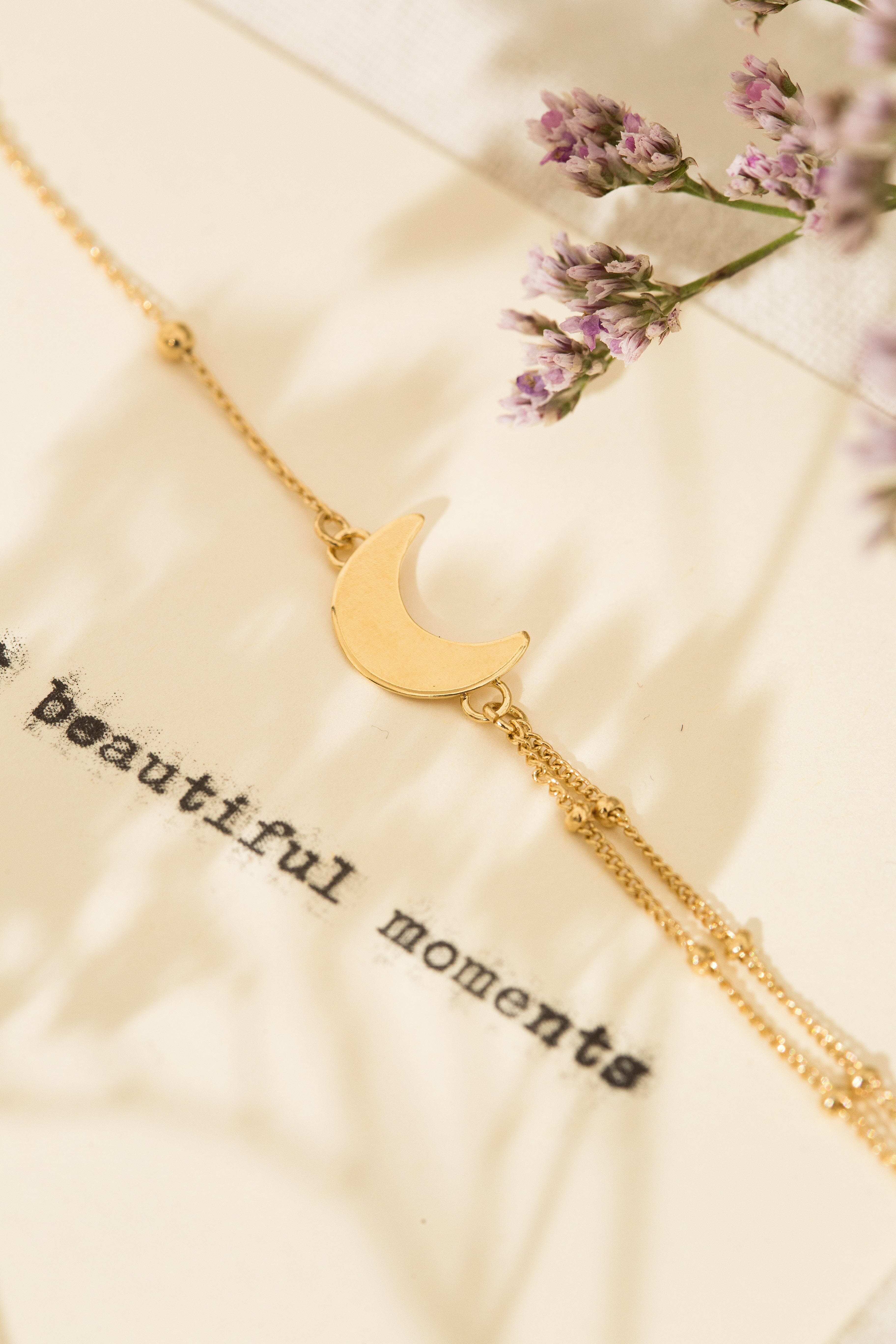 Gold-plated moon bracelet Golden