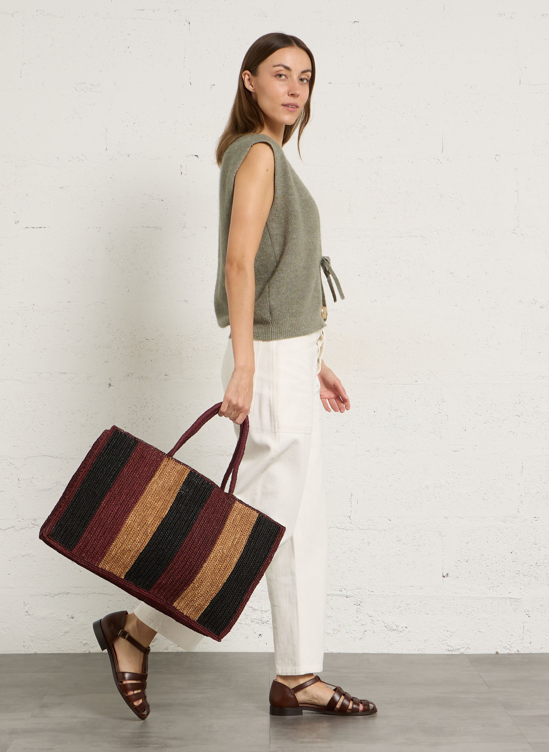 Cabas en raphia  CAMALYA Marron