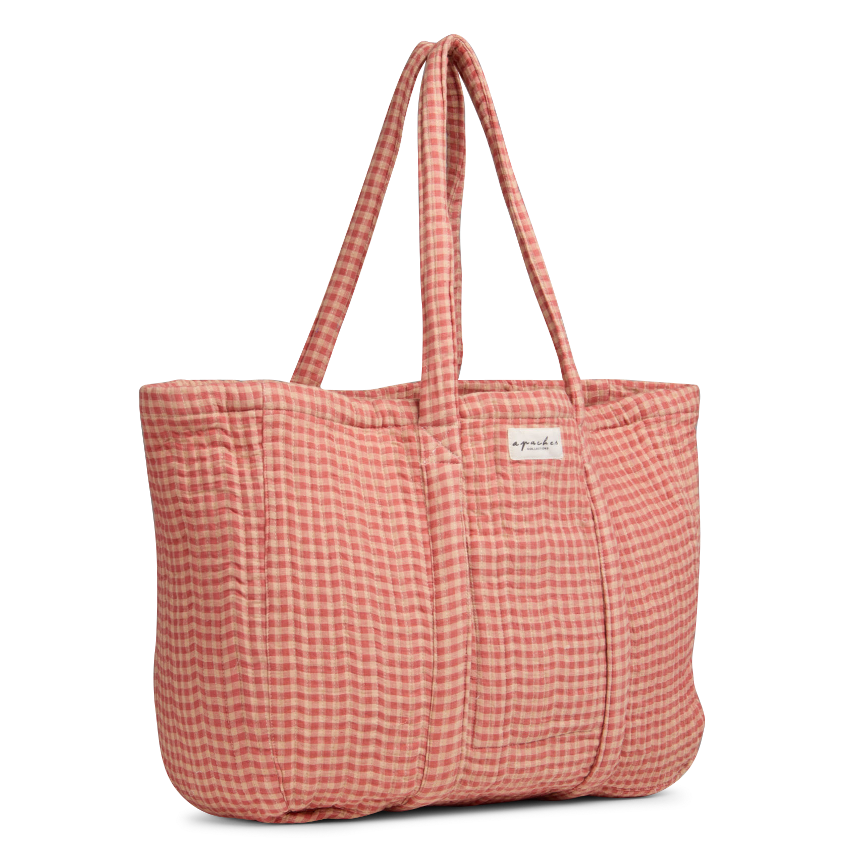Cabas matelassé à carreaux APACHES COLLECTIONS Rouge