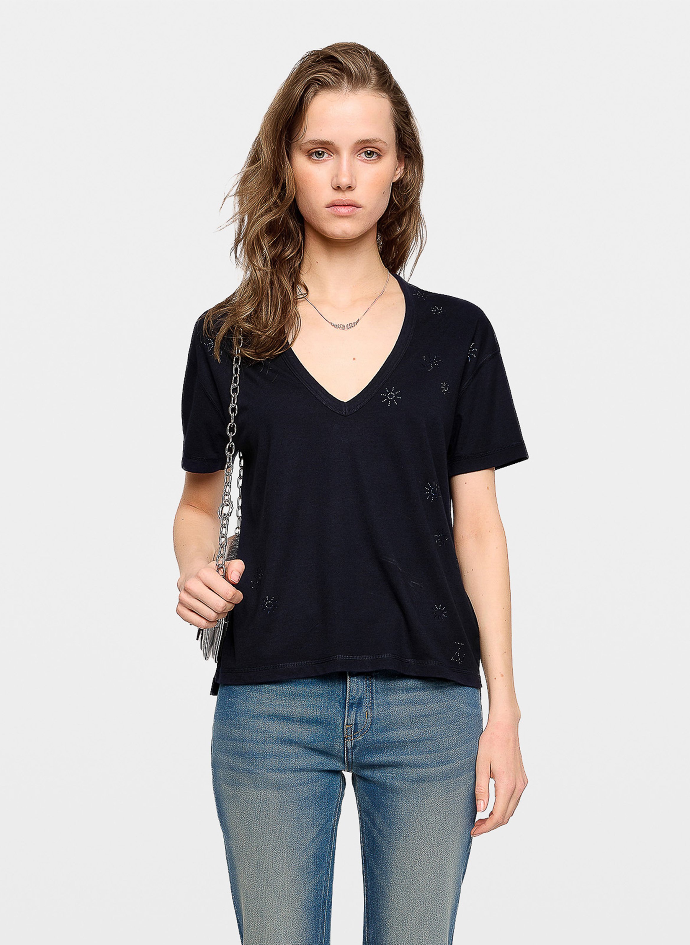 Tee-shirt col V  ZADIG&VOLTAIRE Bleu