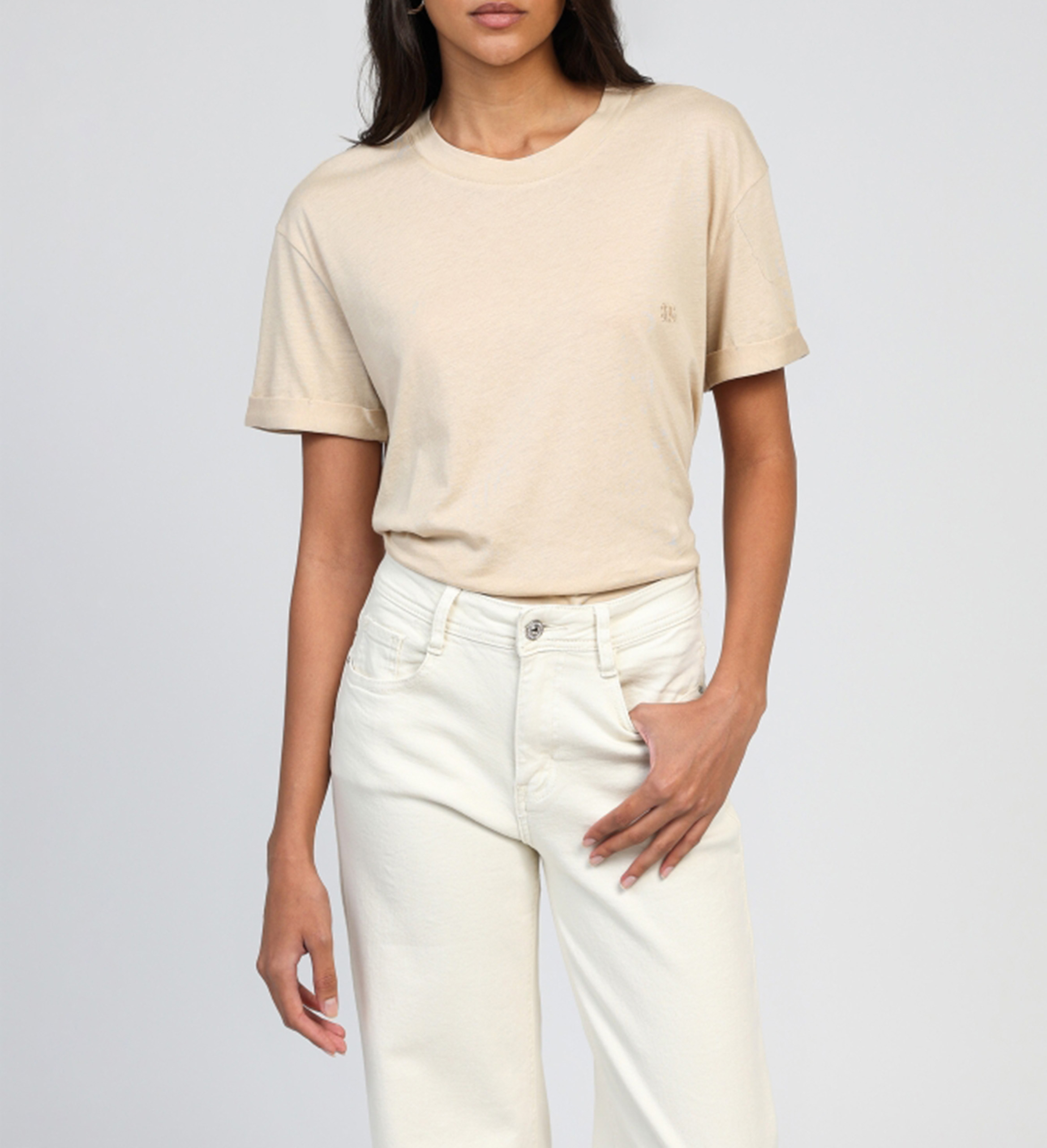 Oversized cotton blend t-shirt AN'GE