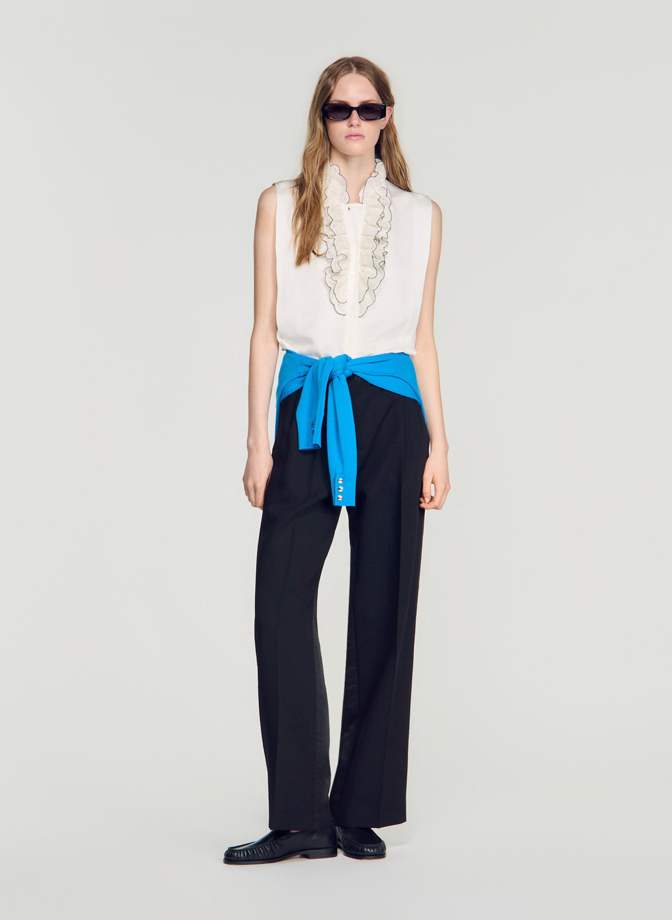 Mouwloze top SANDRO Beige