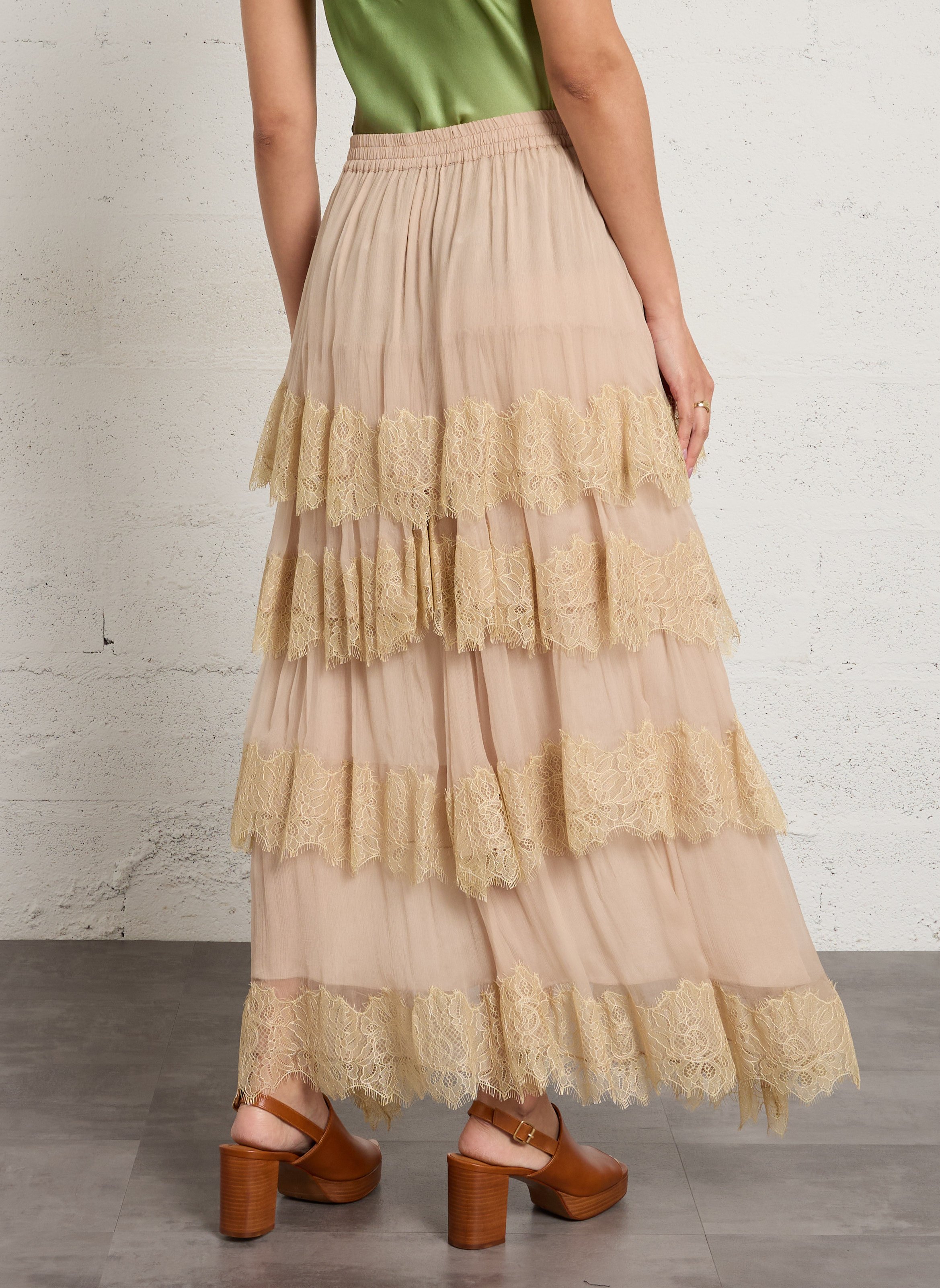 Midikleid mit Volants MES DEMOISELLES Mehrfarbig