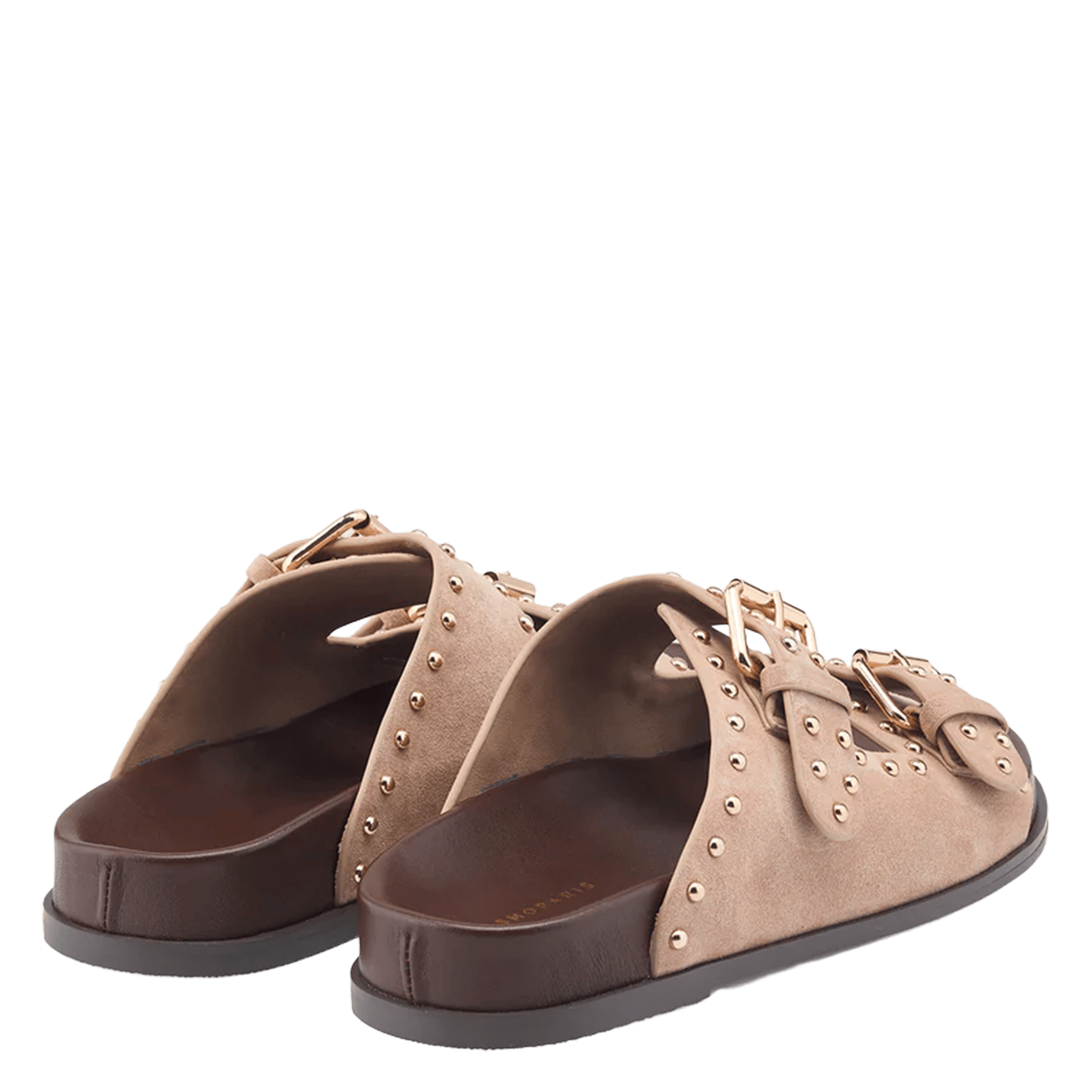 Mules aus Veloursleder COSMOPARIS Beige