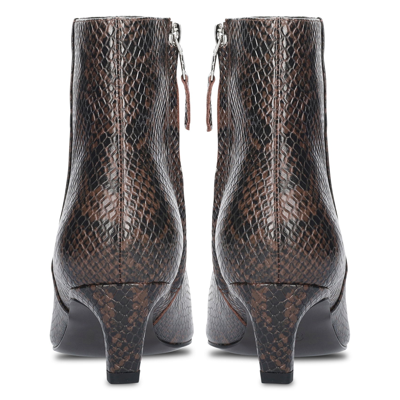 Schlangenleder-Stiefeletten BIBI LOU Braun