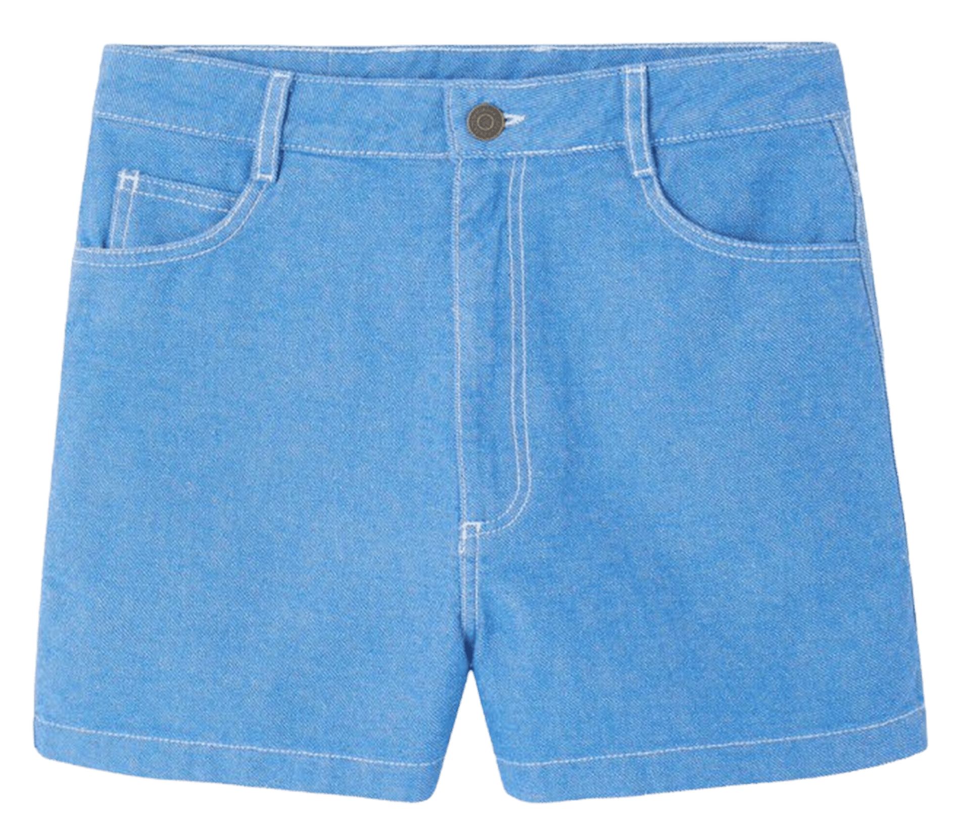 Kurzes figurbetontes einfarbiges Oberteil. AMERICAN VINTAGE Blau
