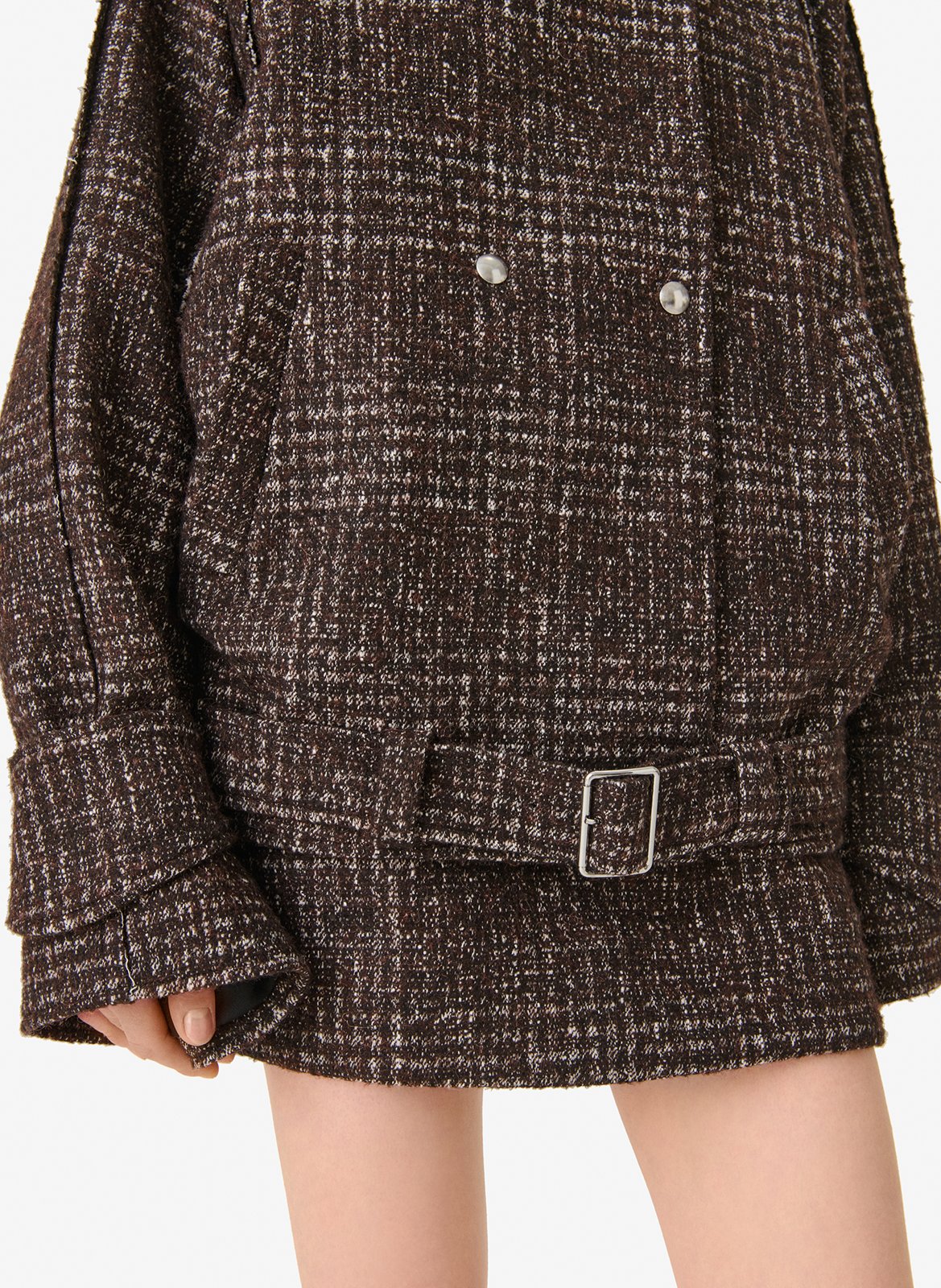Veste ample boutonnée avec imprimé IRO Marron