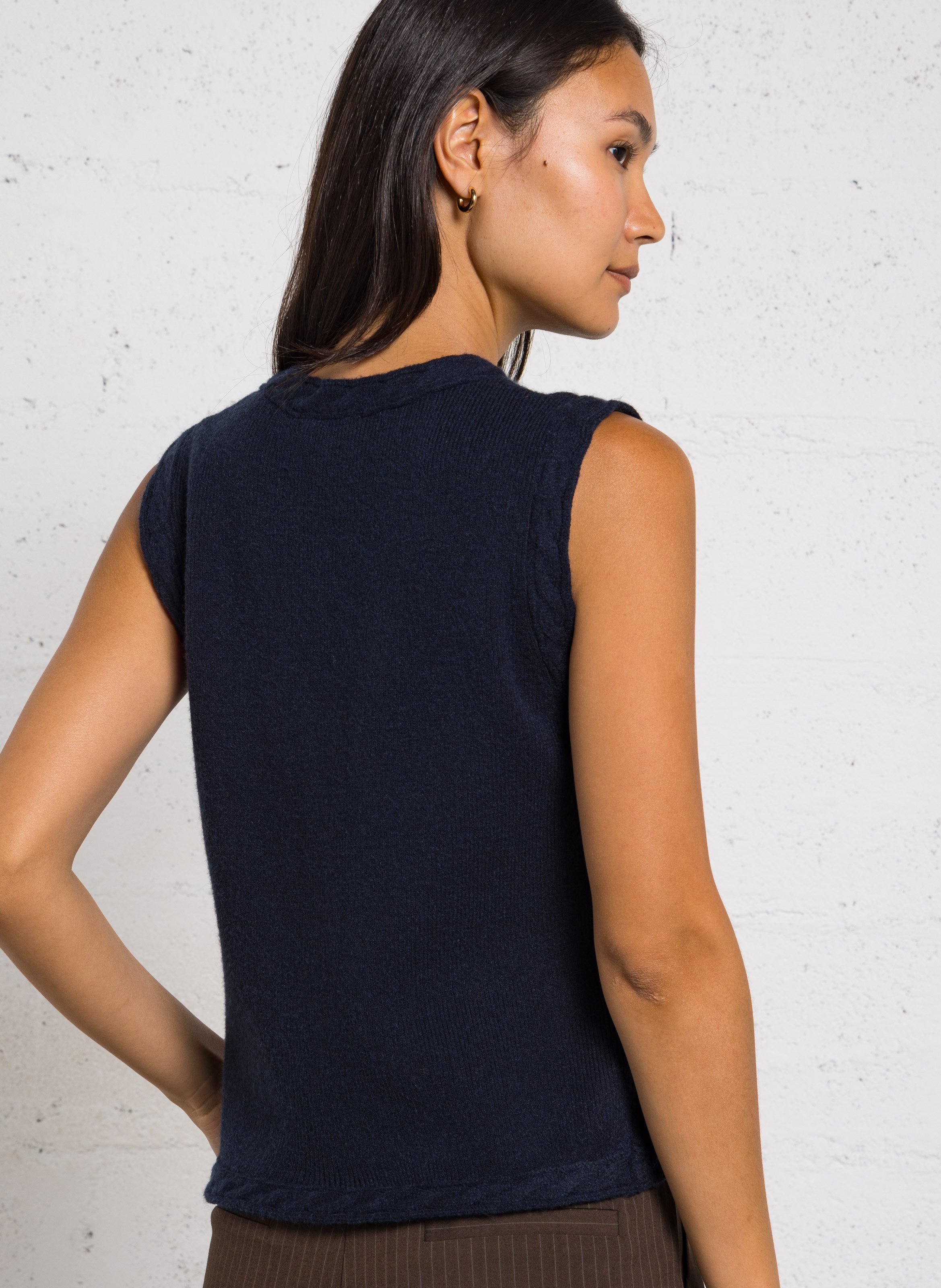 Gilet droit col V LA PETITE ETOILE Bleu
