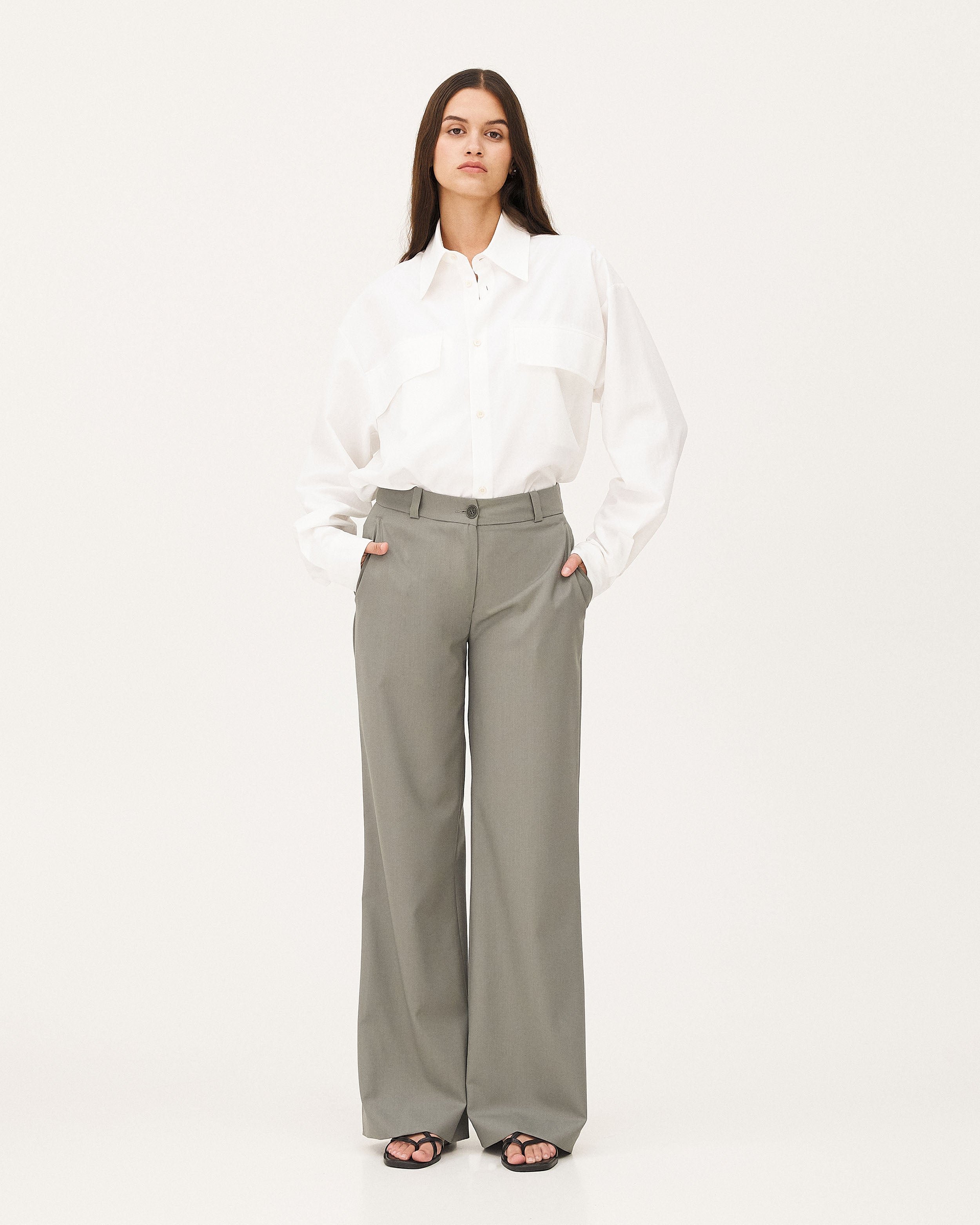 Flared pants gilia Noyoco Green