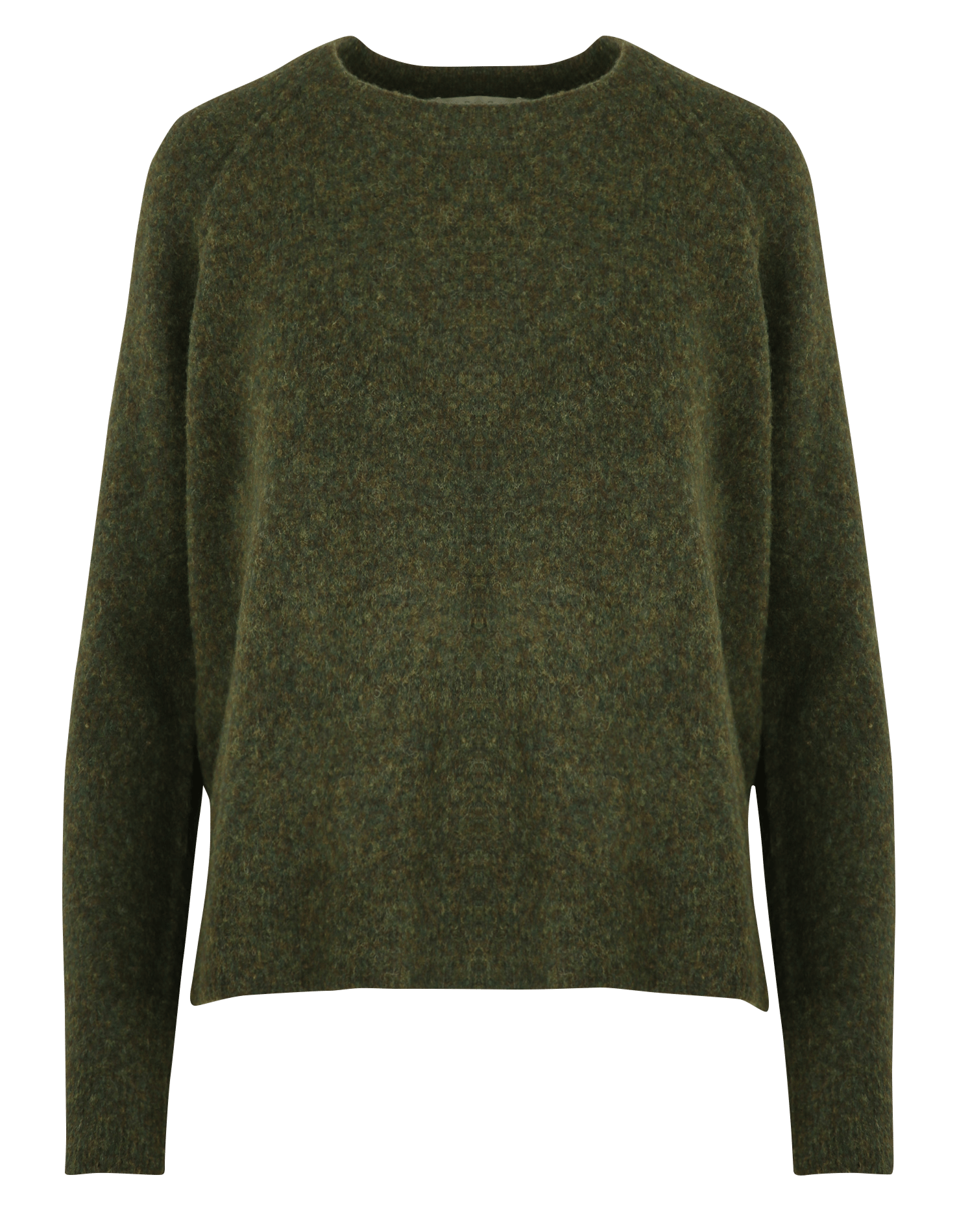 Rundhalsausschnitt-Pullover aus Alpaka und Wollegemisch JC SOPHIE Grun
