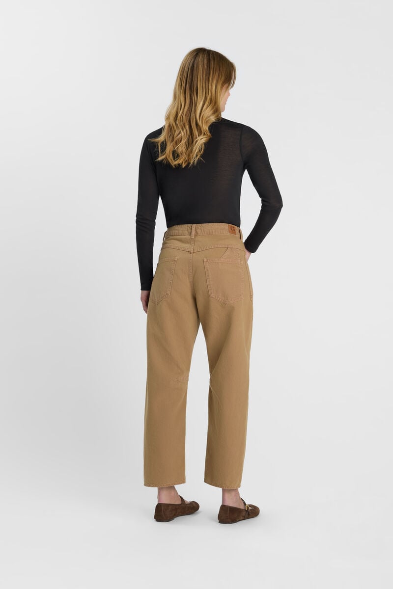 Loose jeans, wide leg, length 34 LE TEMPS DES CERISES Beige