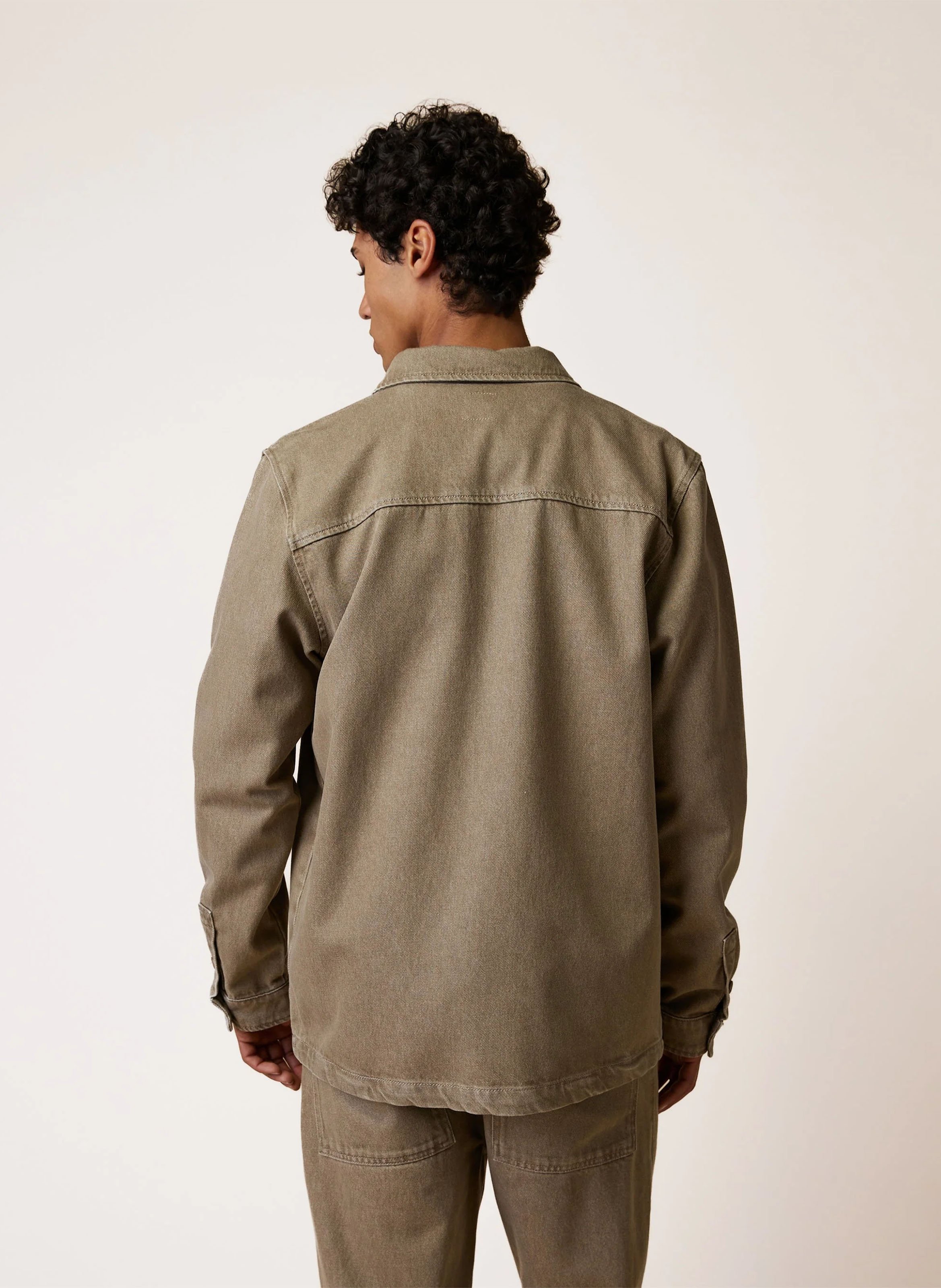 Gerade Baumwoll-Bluse mit klassischem Kragen FAGUO Braun