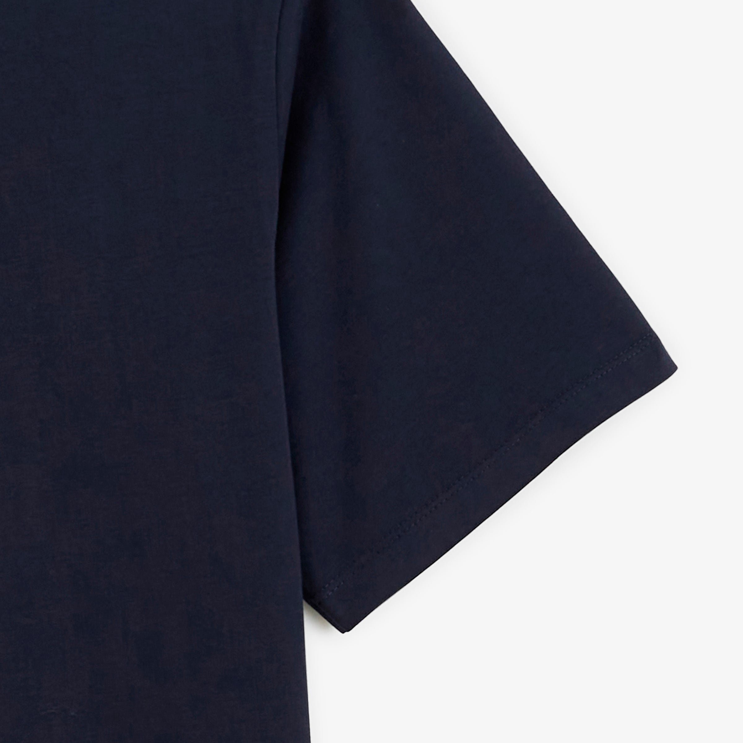 Short-sleeved round-neck t-shirt with embroidered Thor design in navy blue. SERGE BLANCO Blue