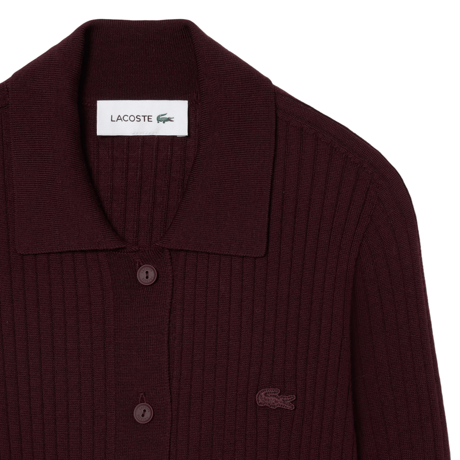 Eng anliegendes Wollkleid mit Polokragen LACOSTE Rot