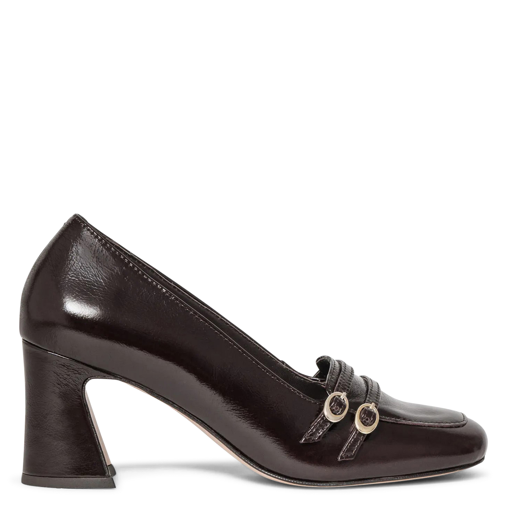 Lederpumps mit Schnallen BOCAGE Braun