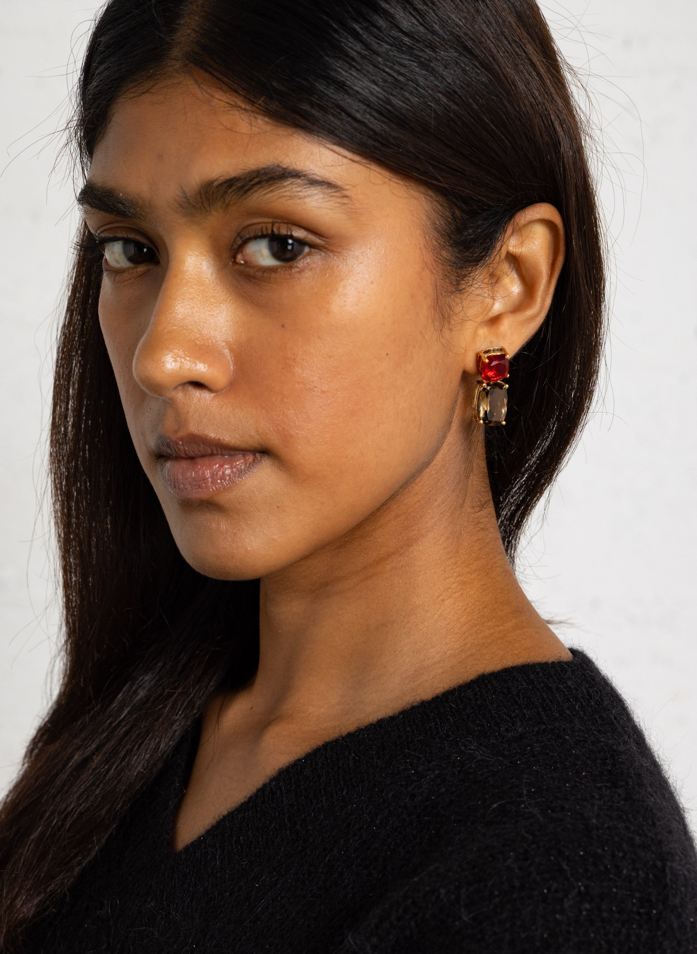 Boucles d'oreilles à strass FEEKA Multicolore