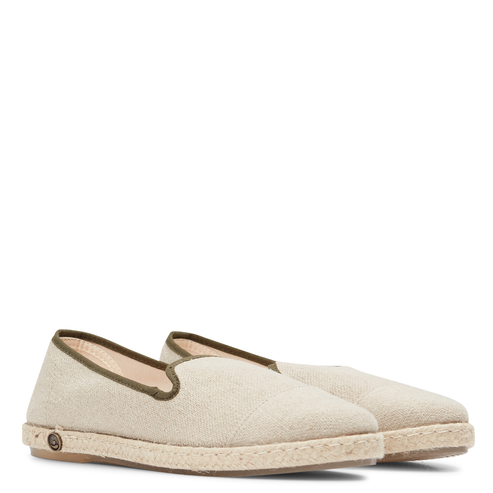 Linen espadrilles with round toes ANGARDE Beige