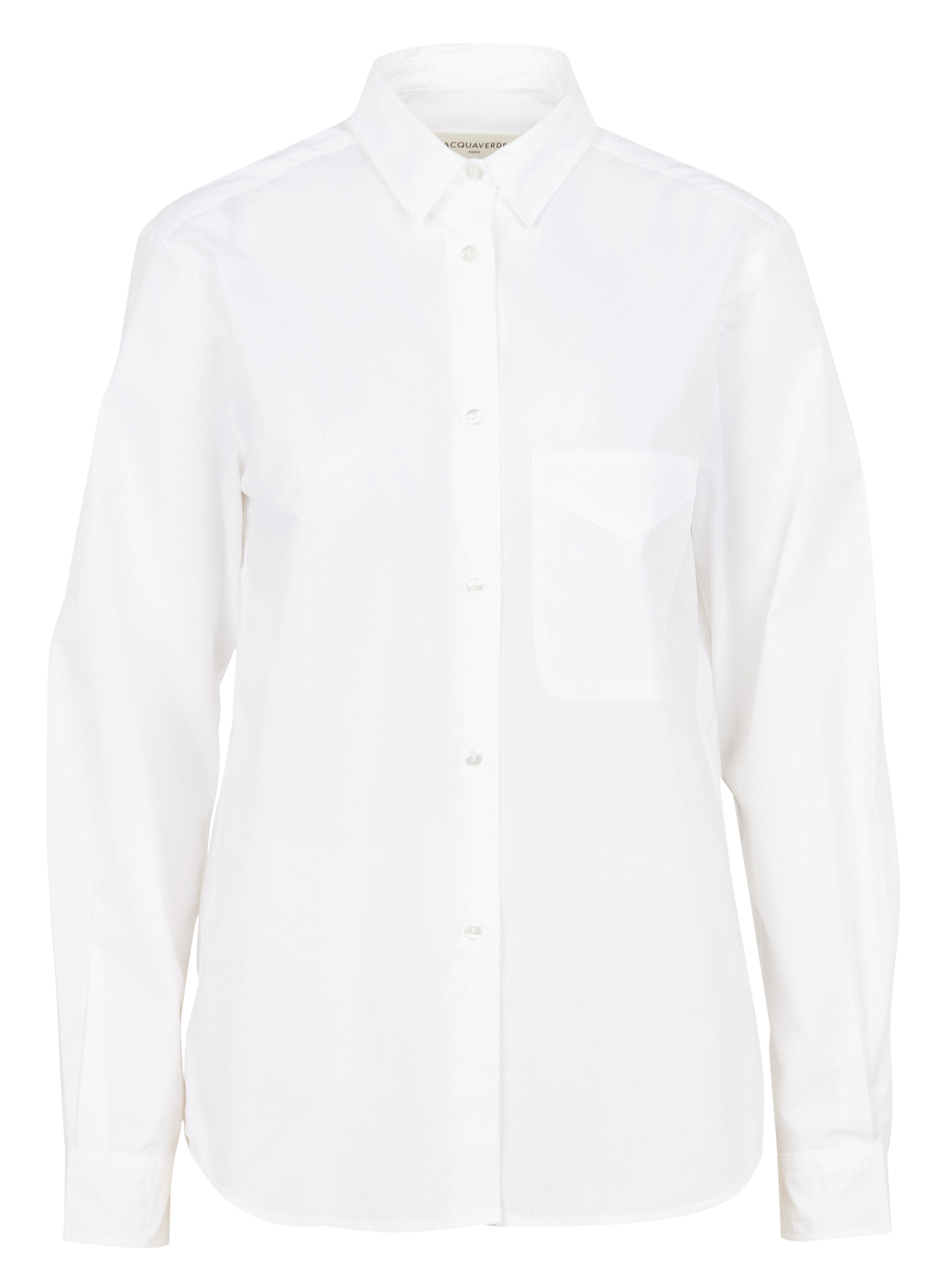 Straight cotton shirt with classic collar ACQUAVERDE White