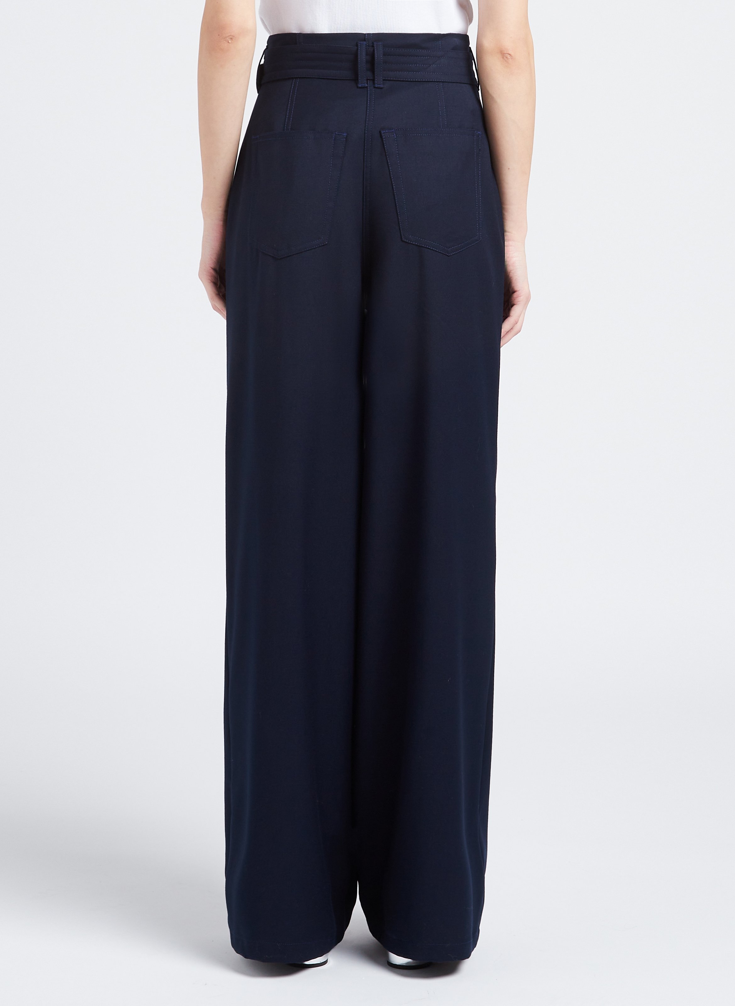 Weite Bundfaltenhose mit hohem Bund COLLECTORS CLUB Blau