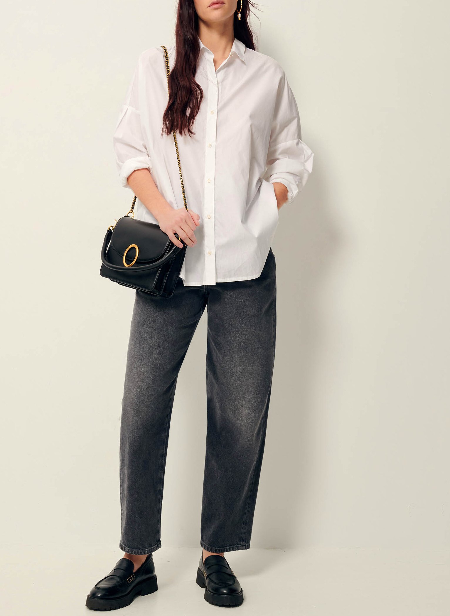 Chemise col classique en coton SESSUN Blanc