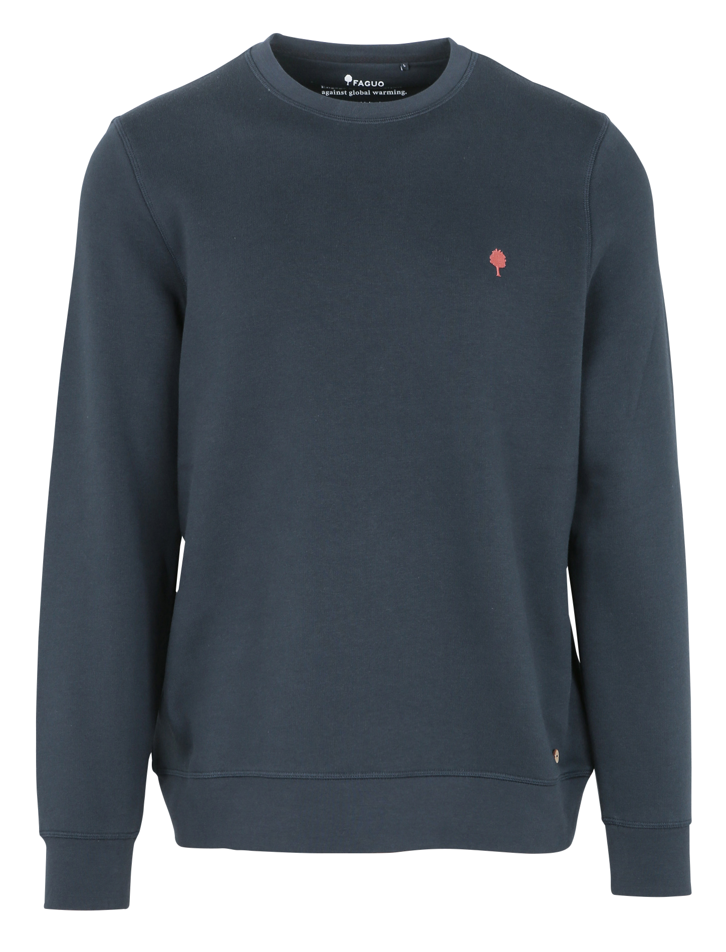 Gerade geschnittenes Rundhals-Sweatshirt aus Baumwoll-Mix FAGUO Blau