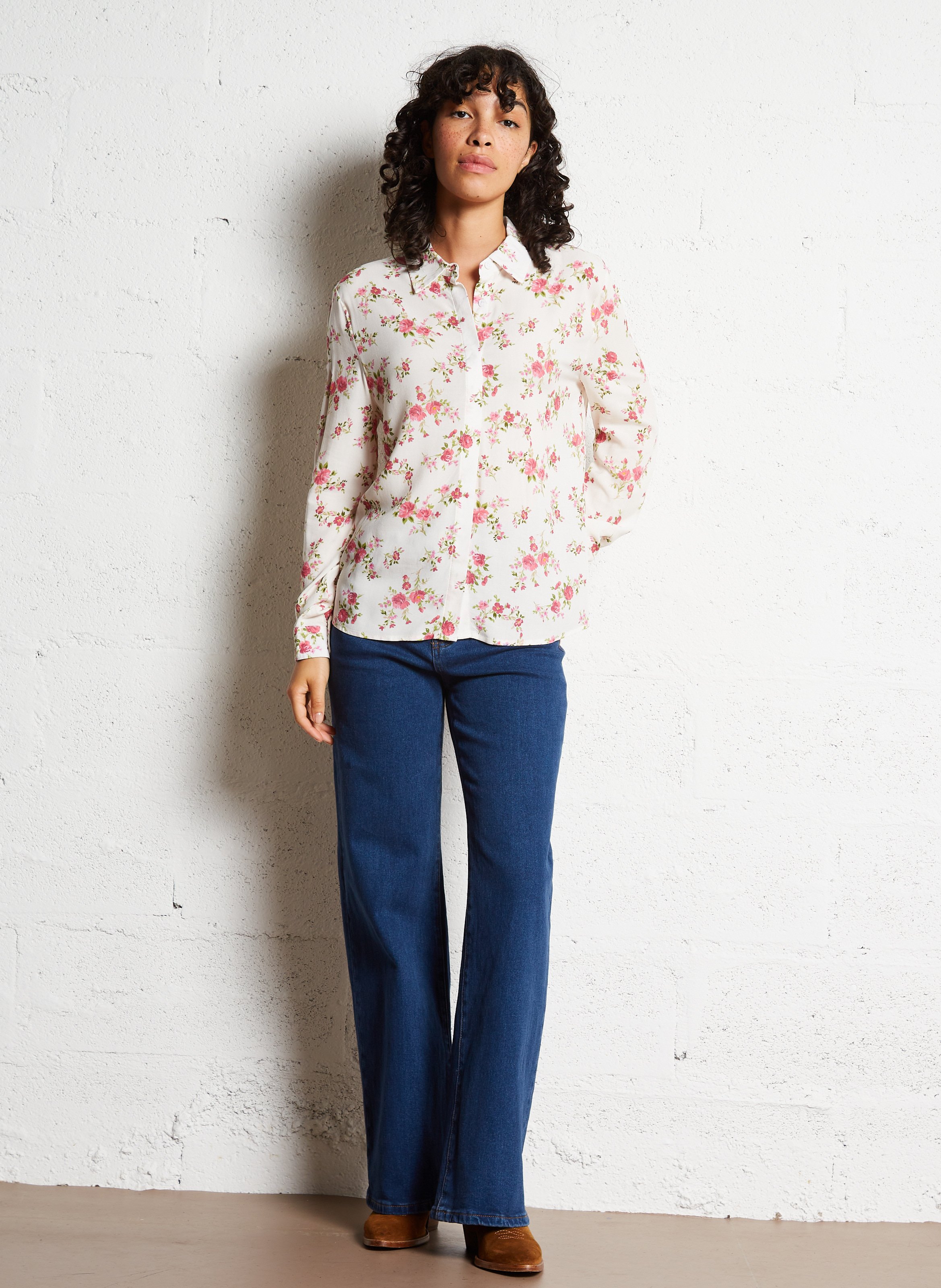 Chemise droite à col classique LA PETITE ETOILE Blanc