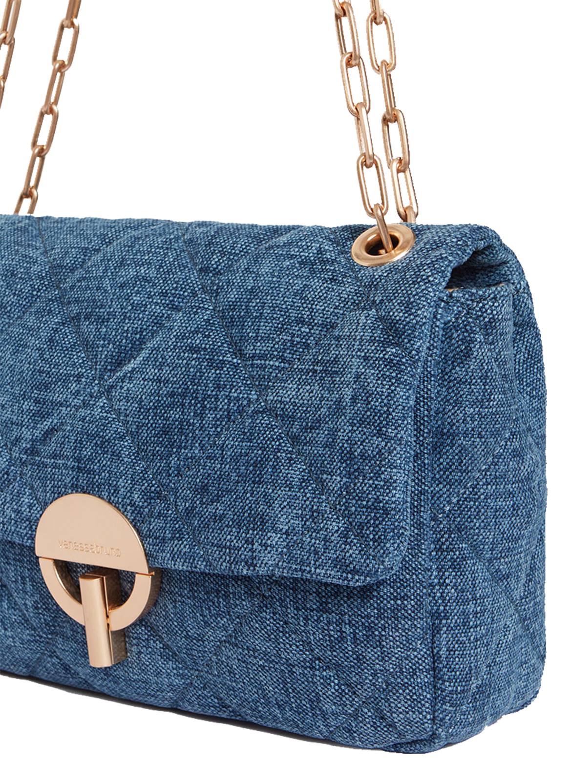 Linen crossbody bag VANESSA BRUNO Blue
