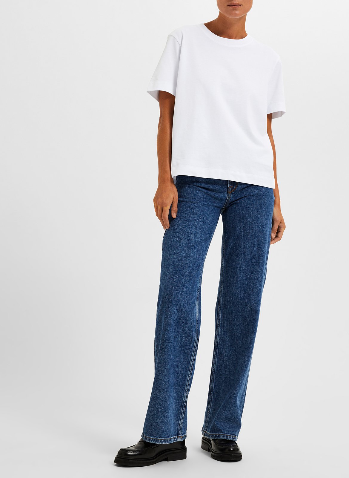 Oversized T-shirt van biokatoen Wit