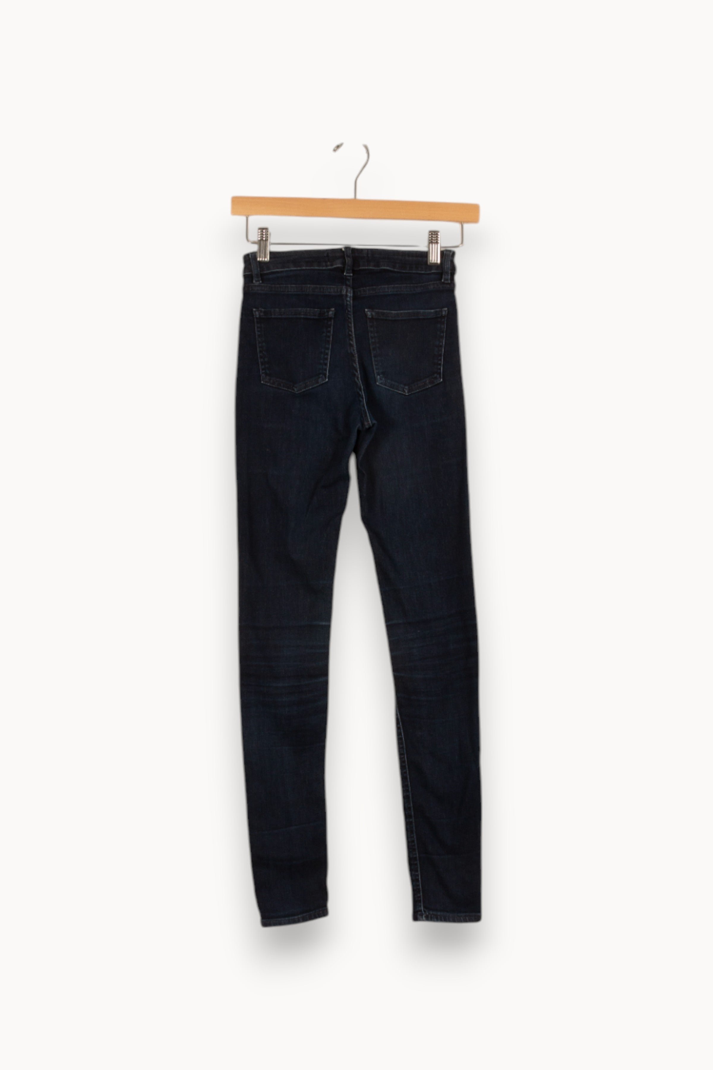 Cropped slim jeans with studs ACNE STUDIOS - Seconde Main Blue