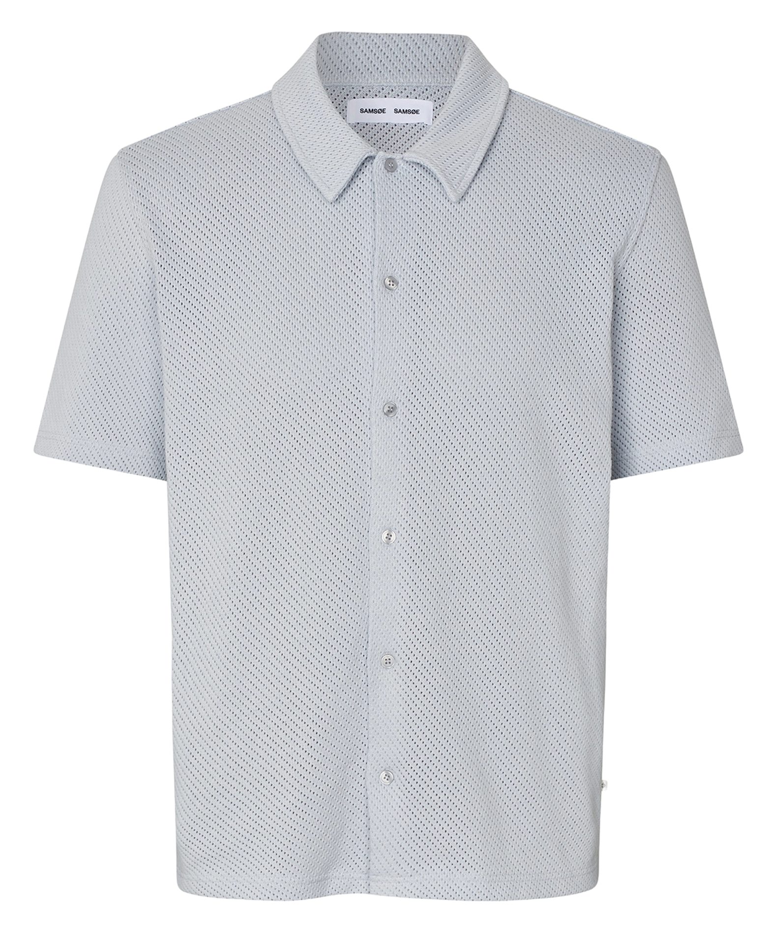 Chemise droite en fibres recyclées SAMSOE SAMSOE Bleu