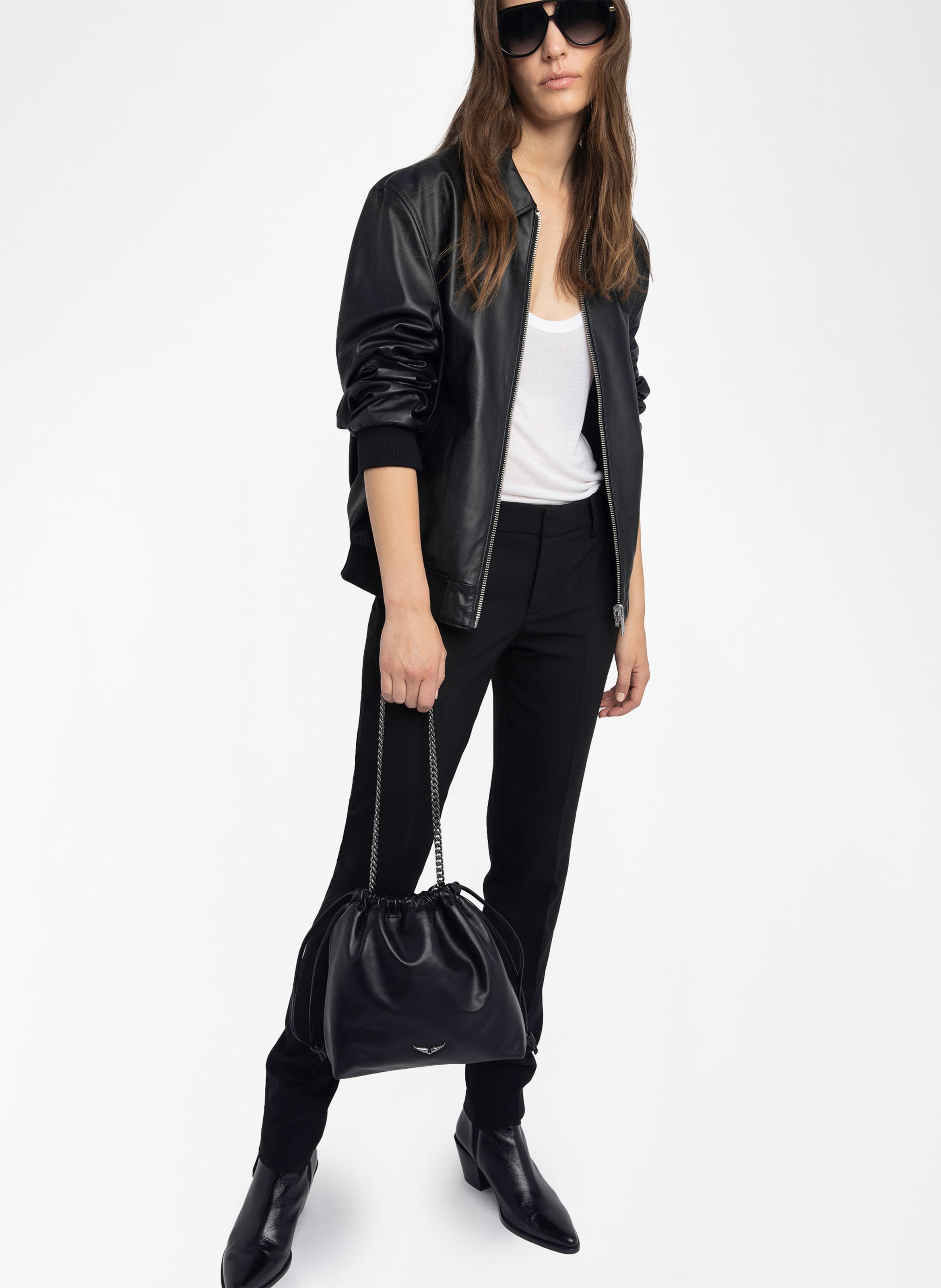 Leren crossbodytas  ZADIG&VOLTAIRE Zwart