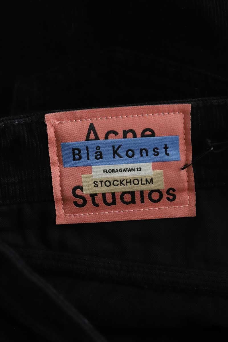 Straight leg bla konst cotton trousers ACNE STUDIOS - Seconde Main Black