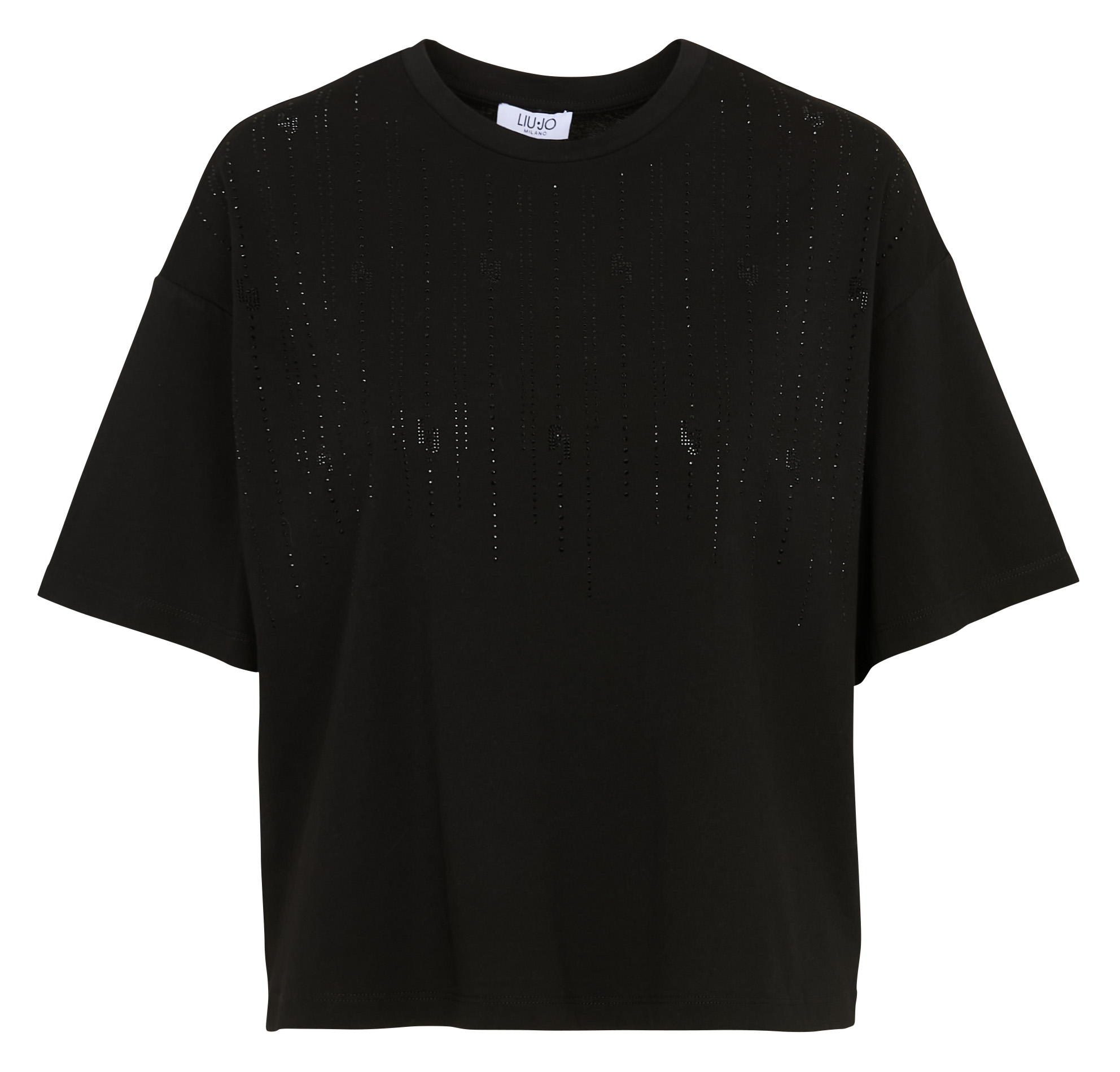 Camiliday round-neck sleeveless cotton top LIU JO Black