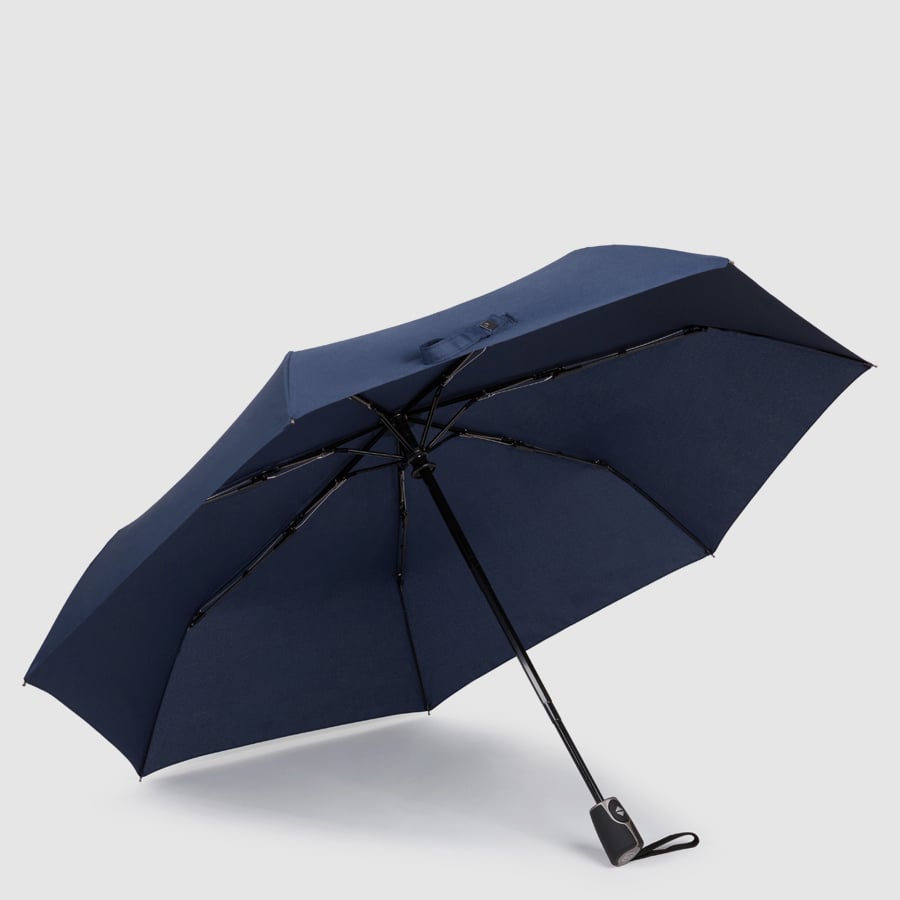 Automatic open/close windproof umbrella PIQUADRO Blue