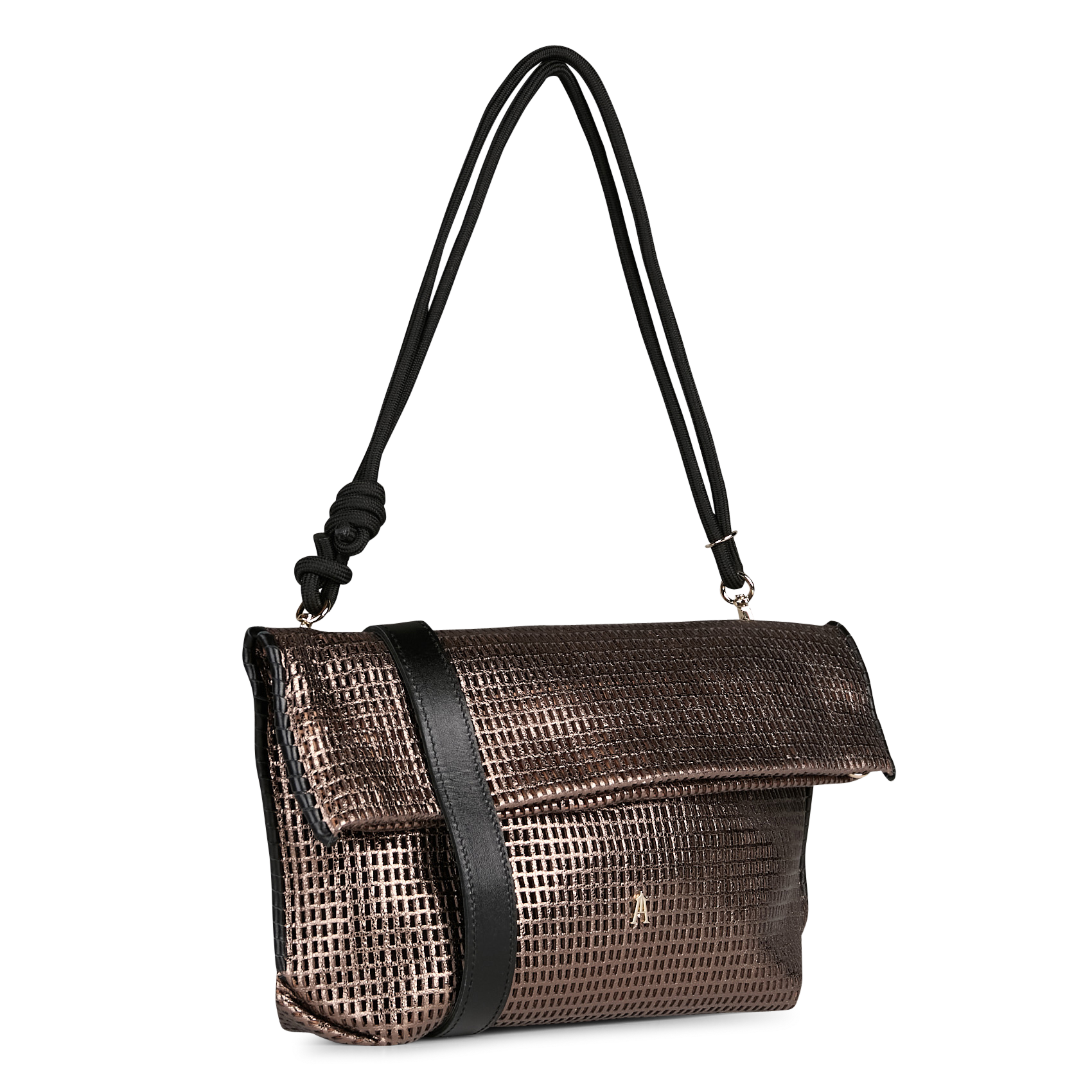 Sac bandoulière en cuir ajouré CRAIE STUDIO Doré