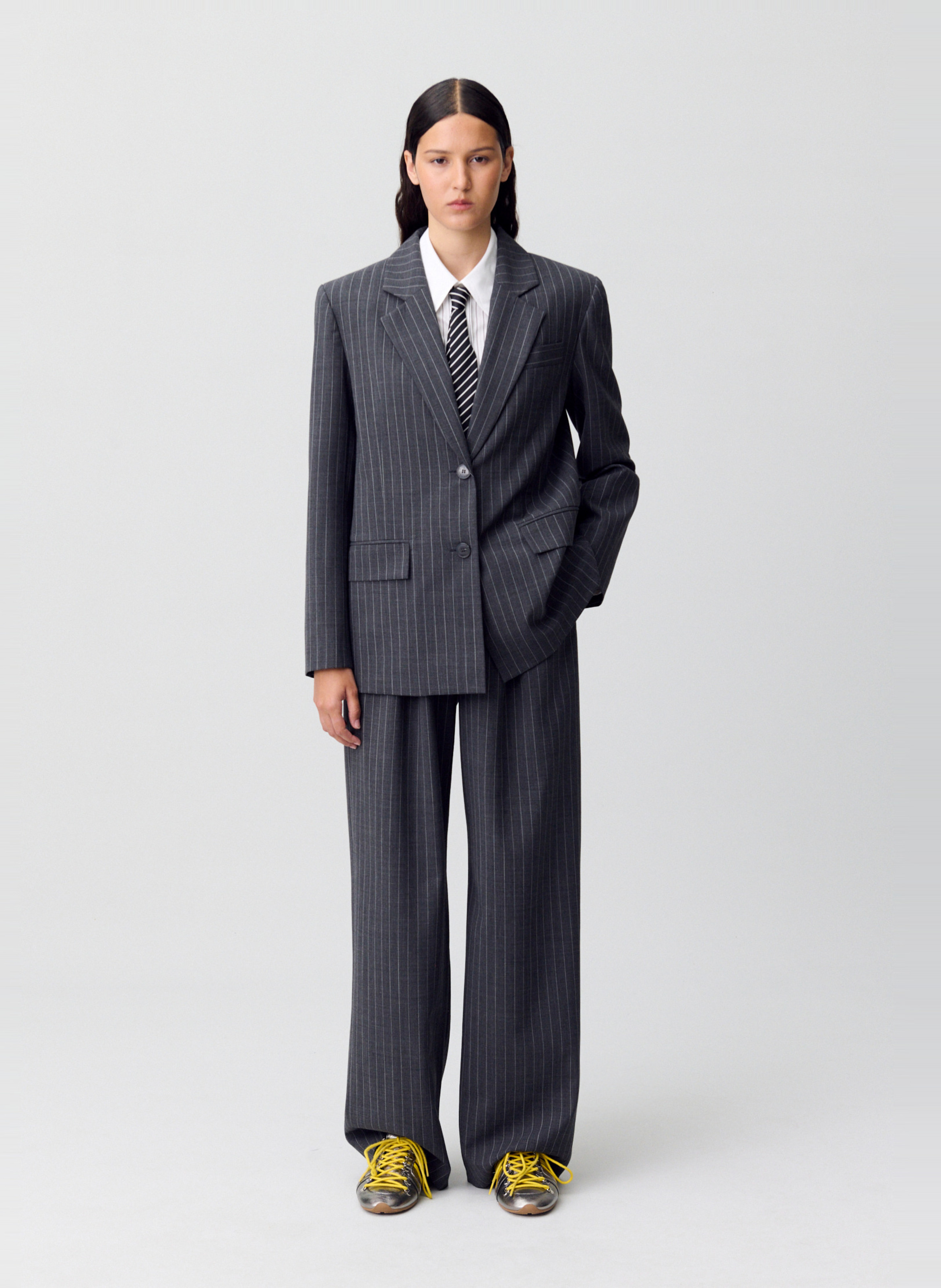 Veste col tailleur CLAUDIE PIERLOT Gris