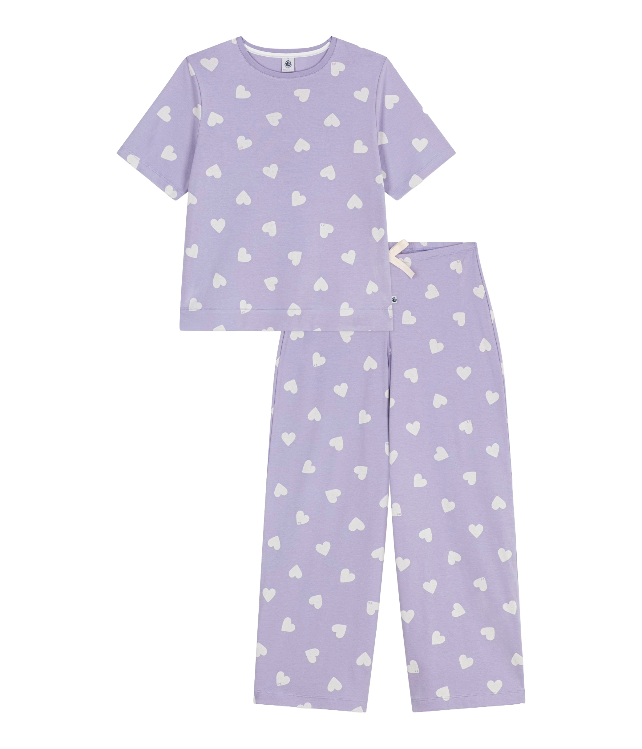 Tweedelige, katoenen pyjama met print PETIT BATEAU Violet