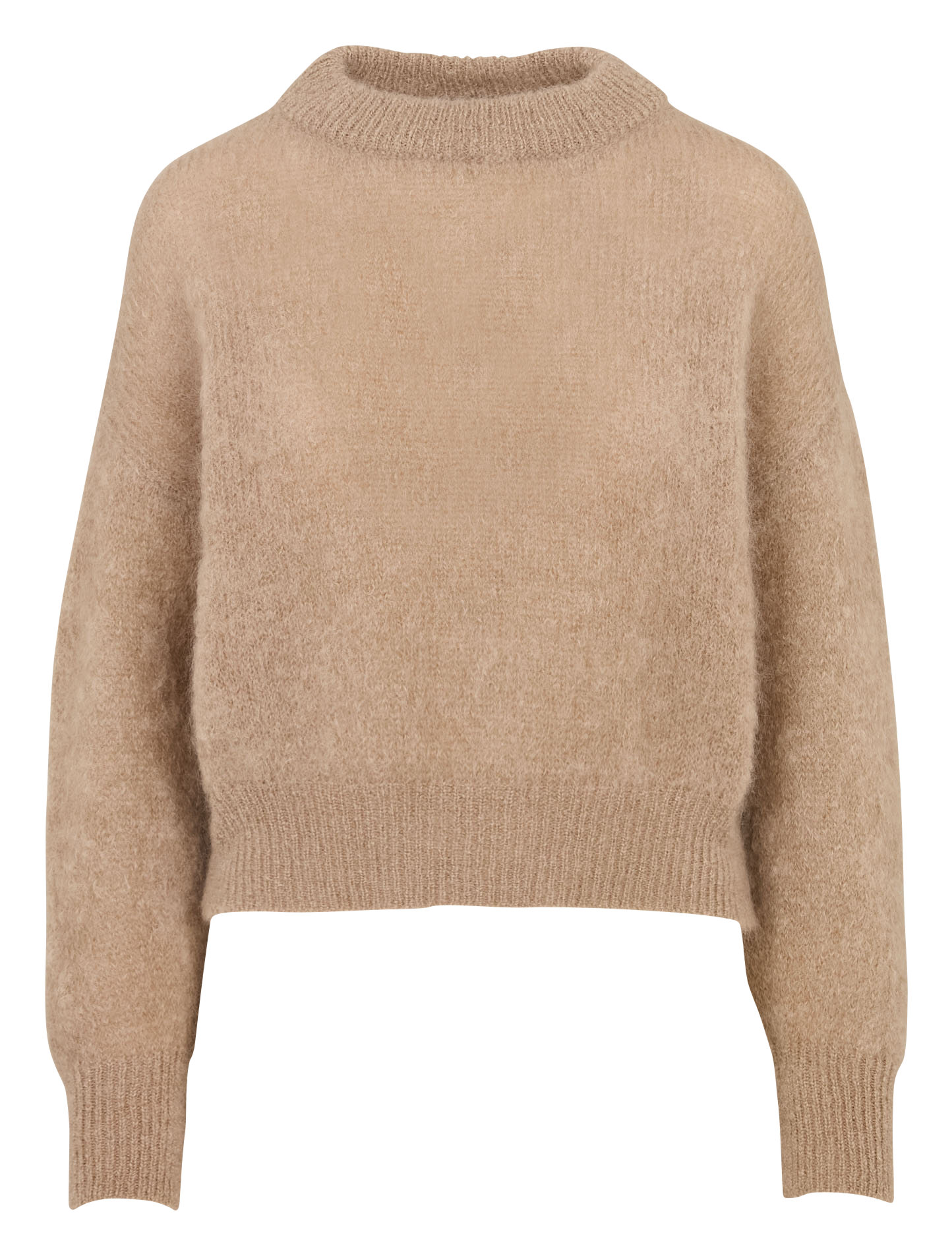 Pull col rond en laine mélangée SURPRISE Beige