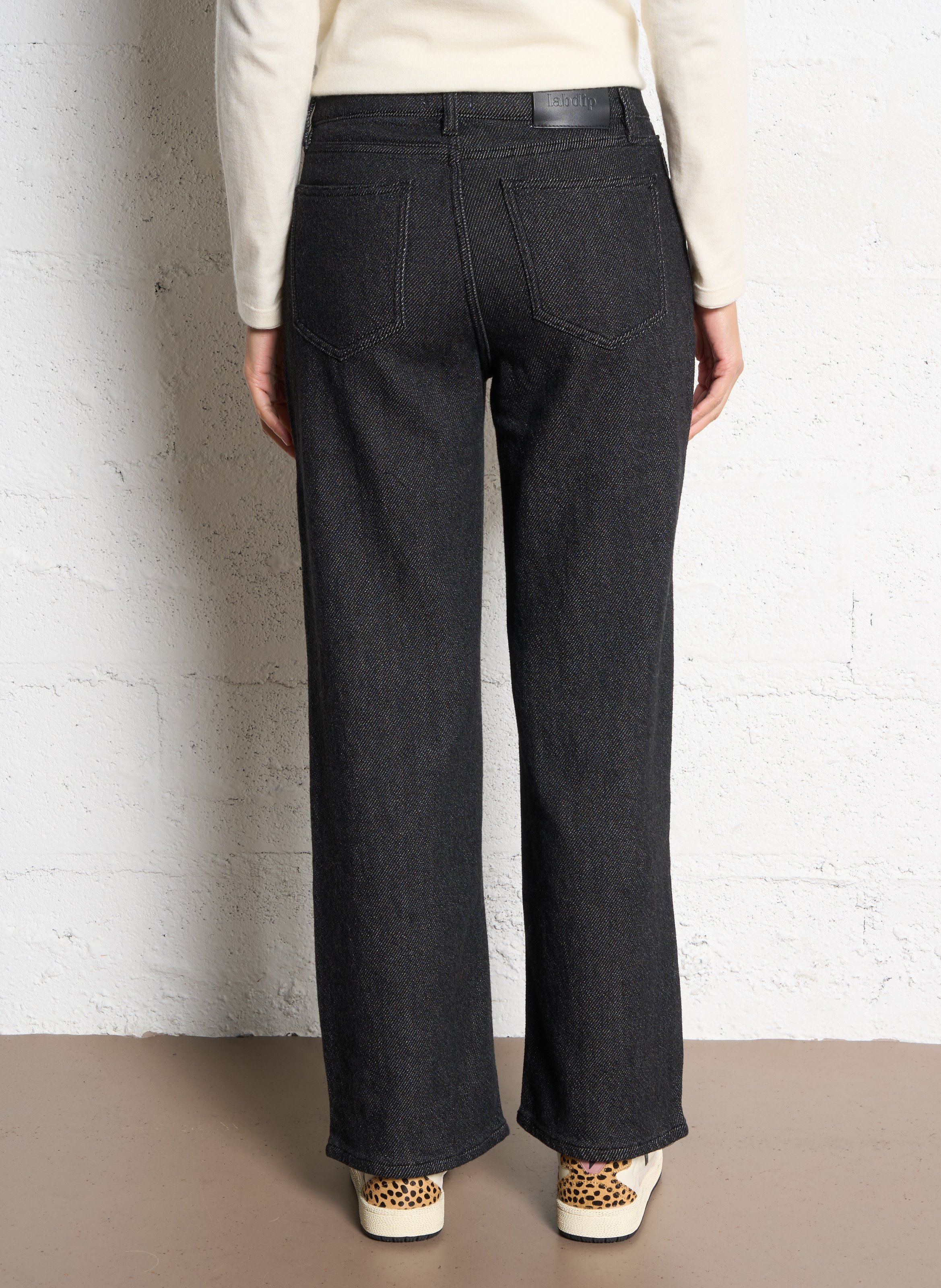 Katoenen straight fit pantalon LAB DIP Blauw