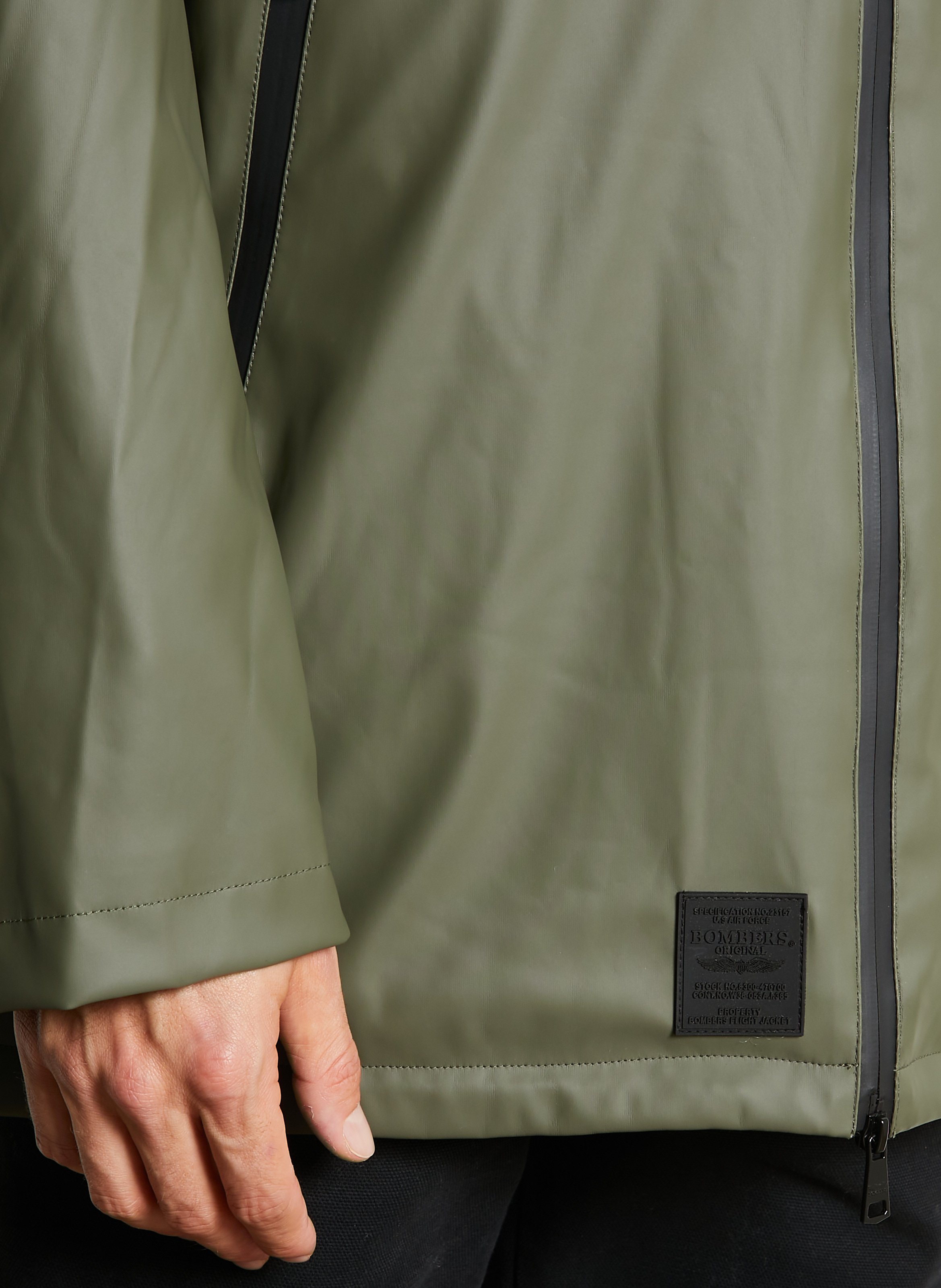 Veste droite zippée à capuche BOMBERS ORIGINAL Kaki