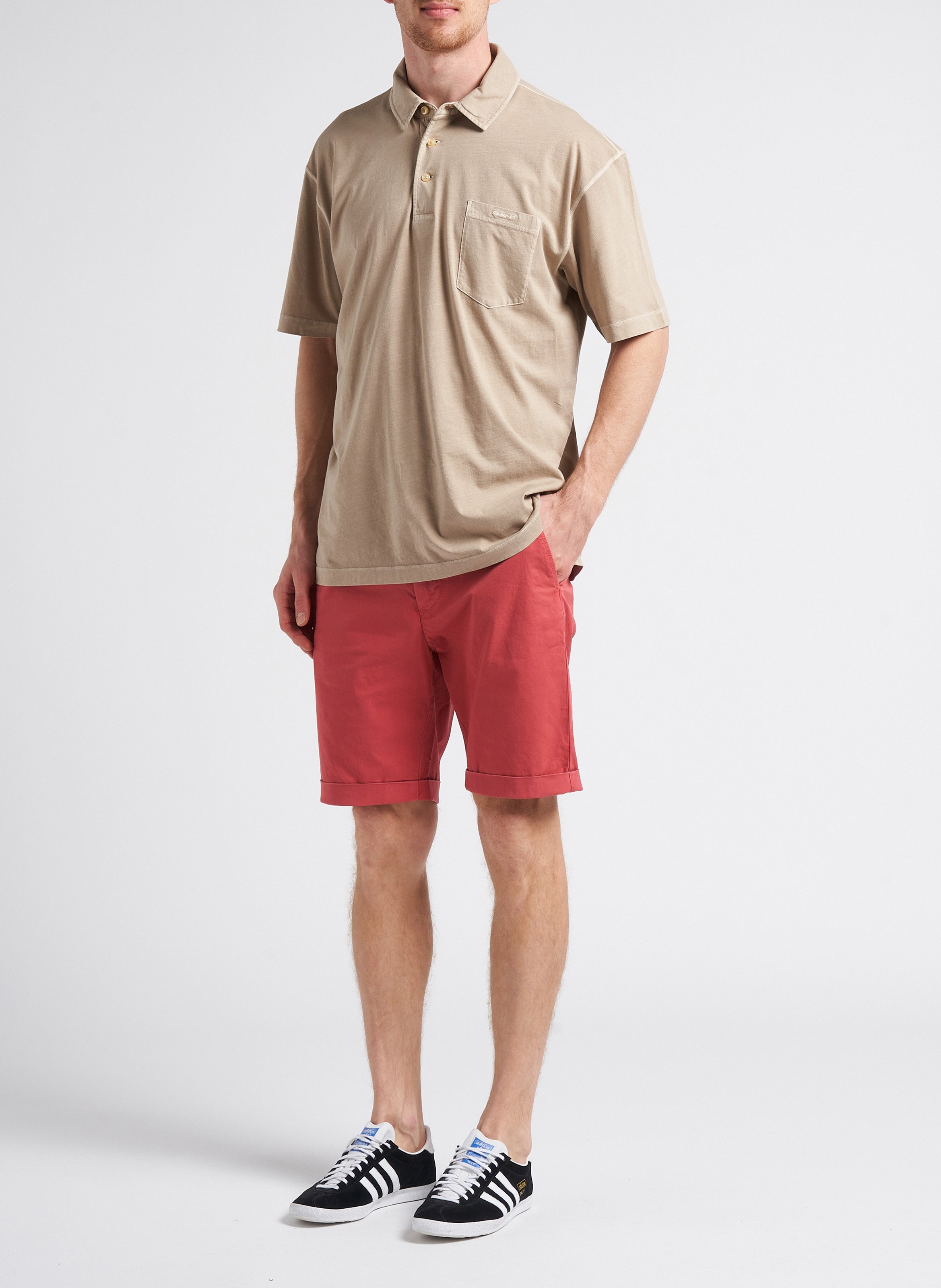 Polo regular-fit en jersey délavé  GANT Gris