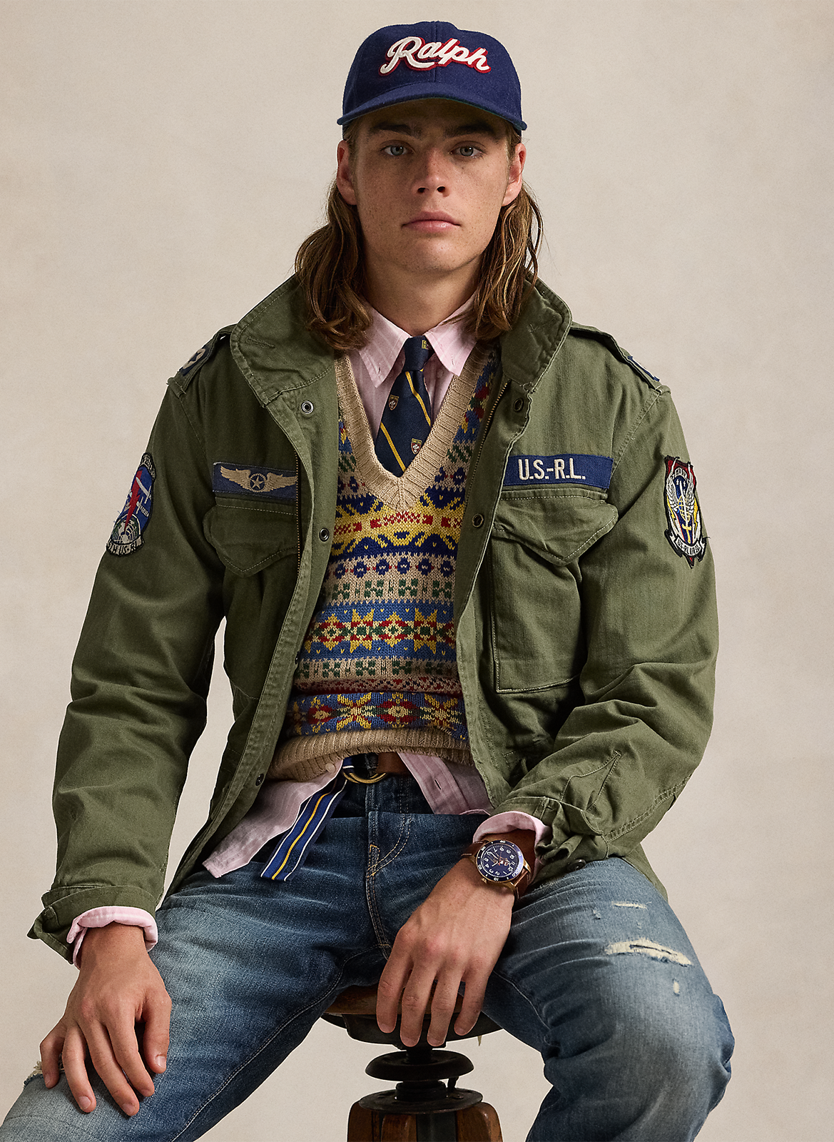 Cotton utility jacket POLO RALPH LAUREN Green