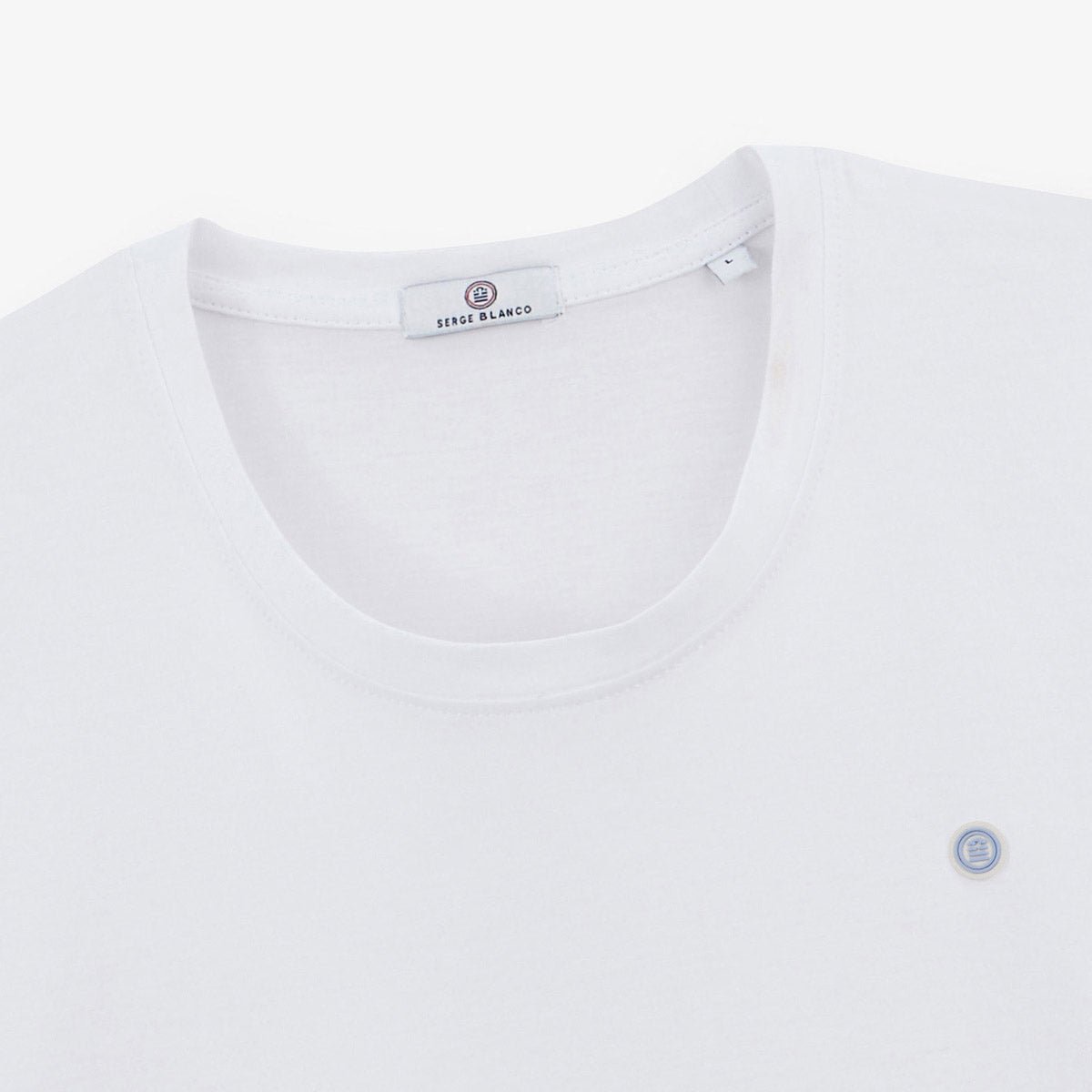 Round-neck cotton T-shirt SERGE BLANCO White