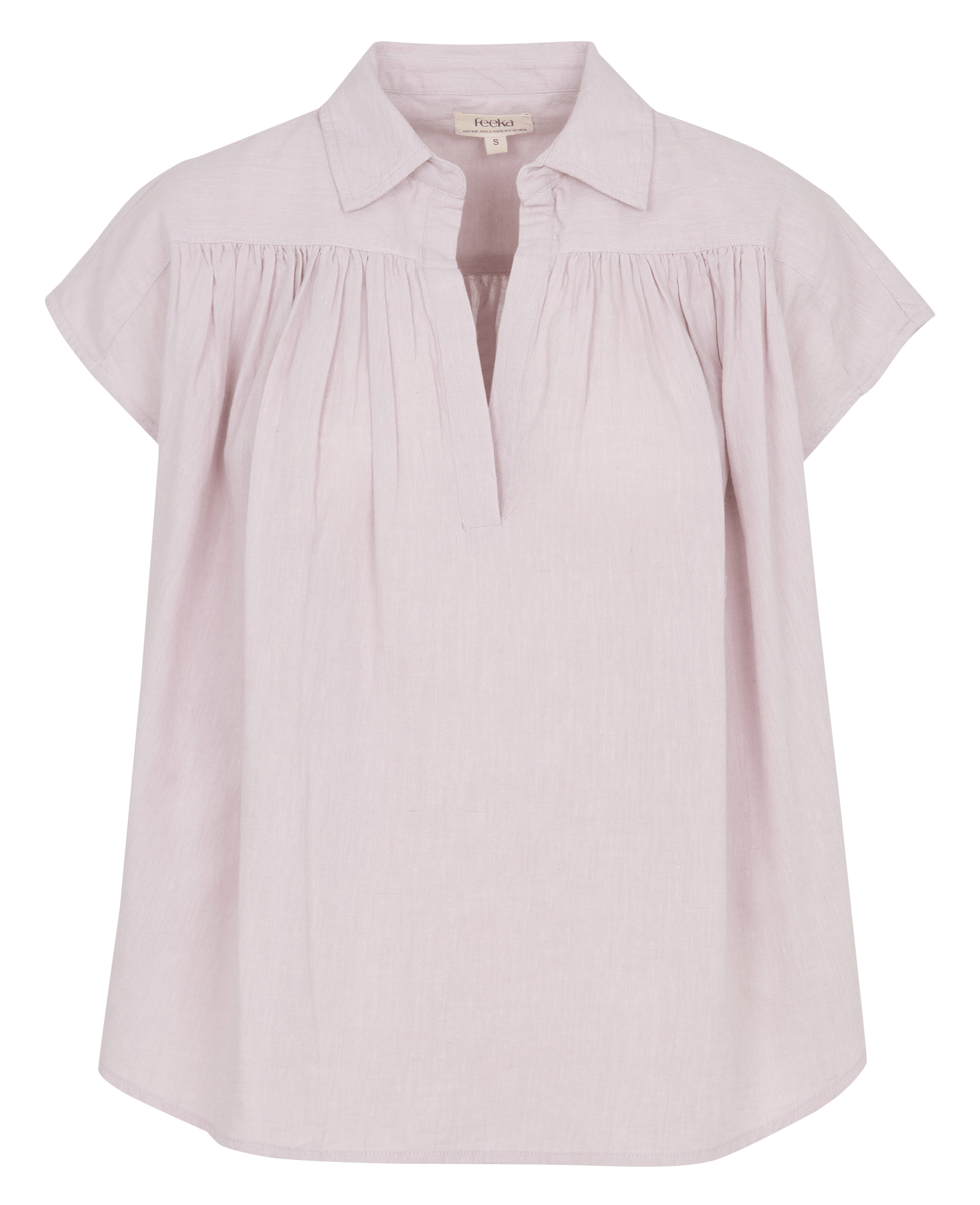 Blouse met overhemdkraag van katoen FEEKA Violet