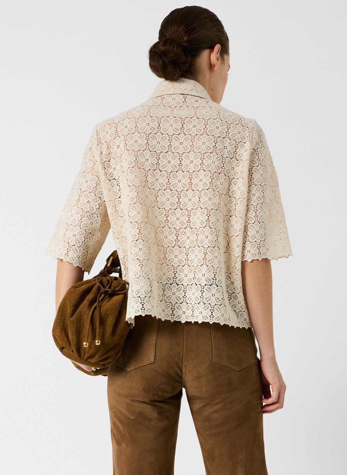 Bluse aus Baumwoll-Mix mit klassischem Kragen GERARD DAREL Beige