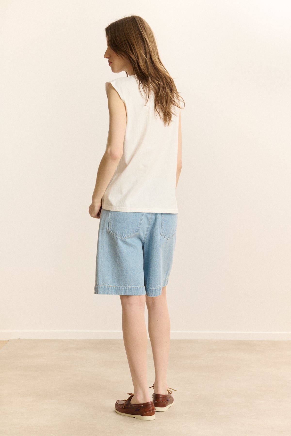 Sleeveless printed T-shirt GARANCE PARIS White