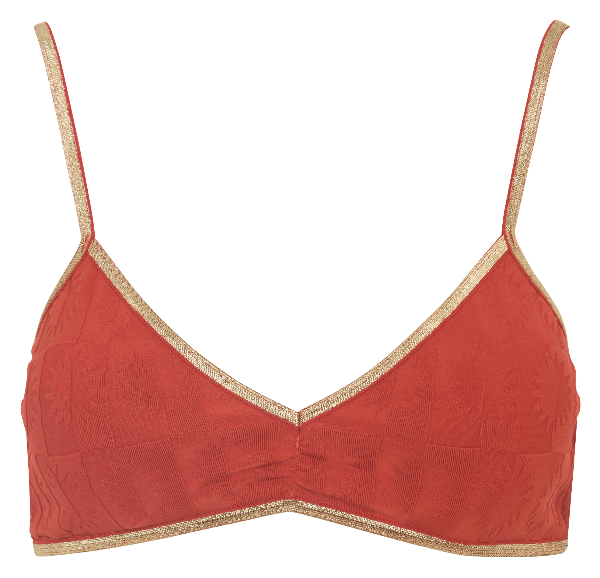 Brassière de bain en jacquard imprimé LA NOUVELLE Rouge