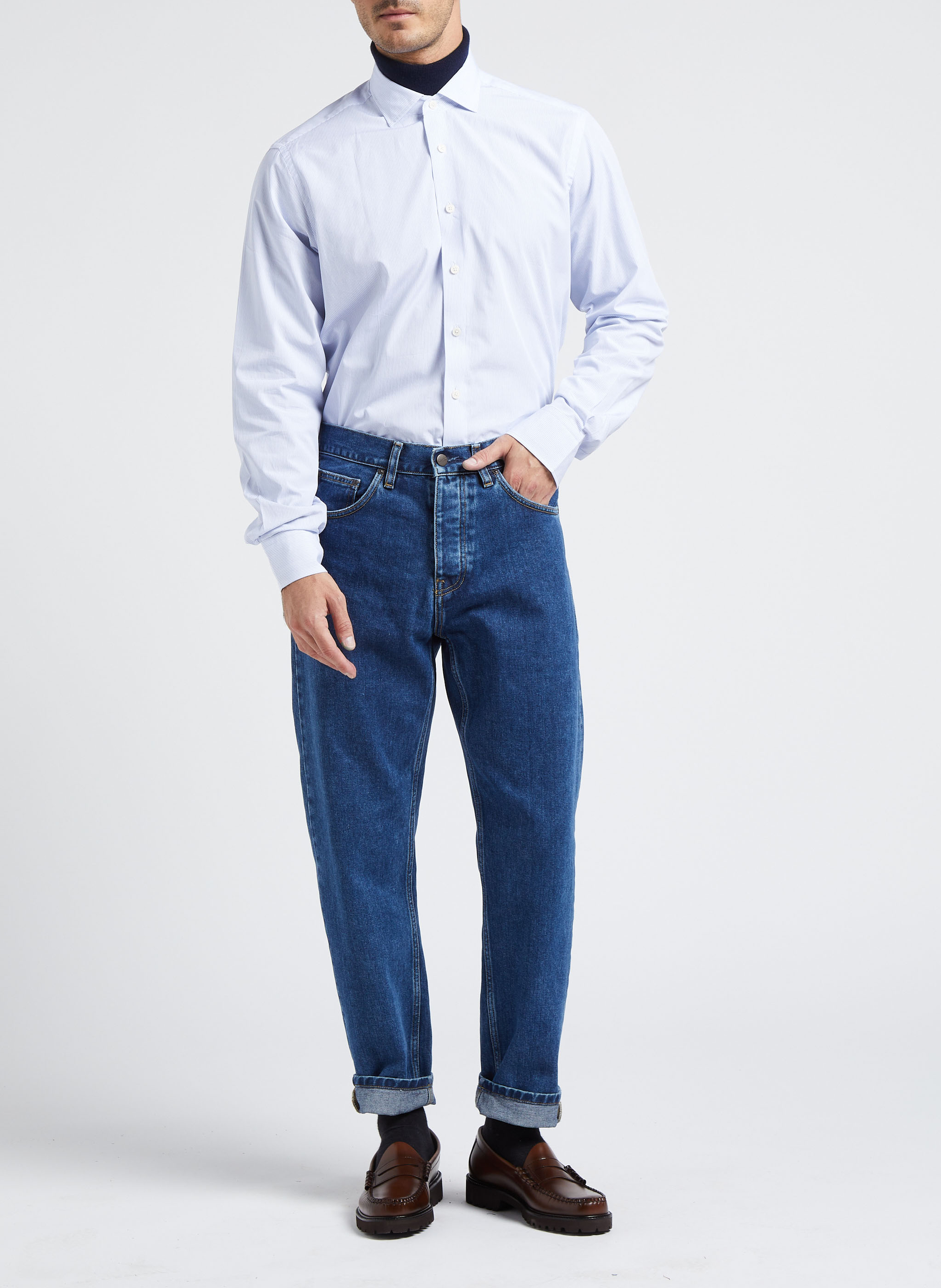 Leather loafers GH BASS Brown